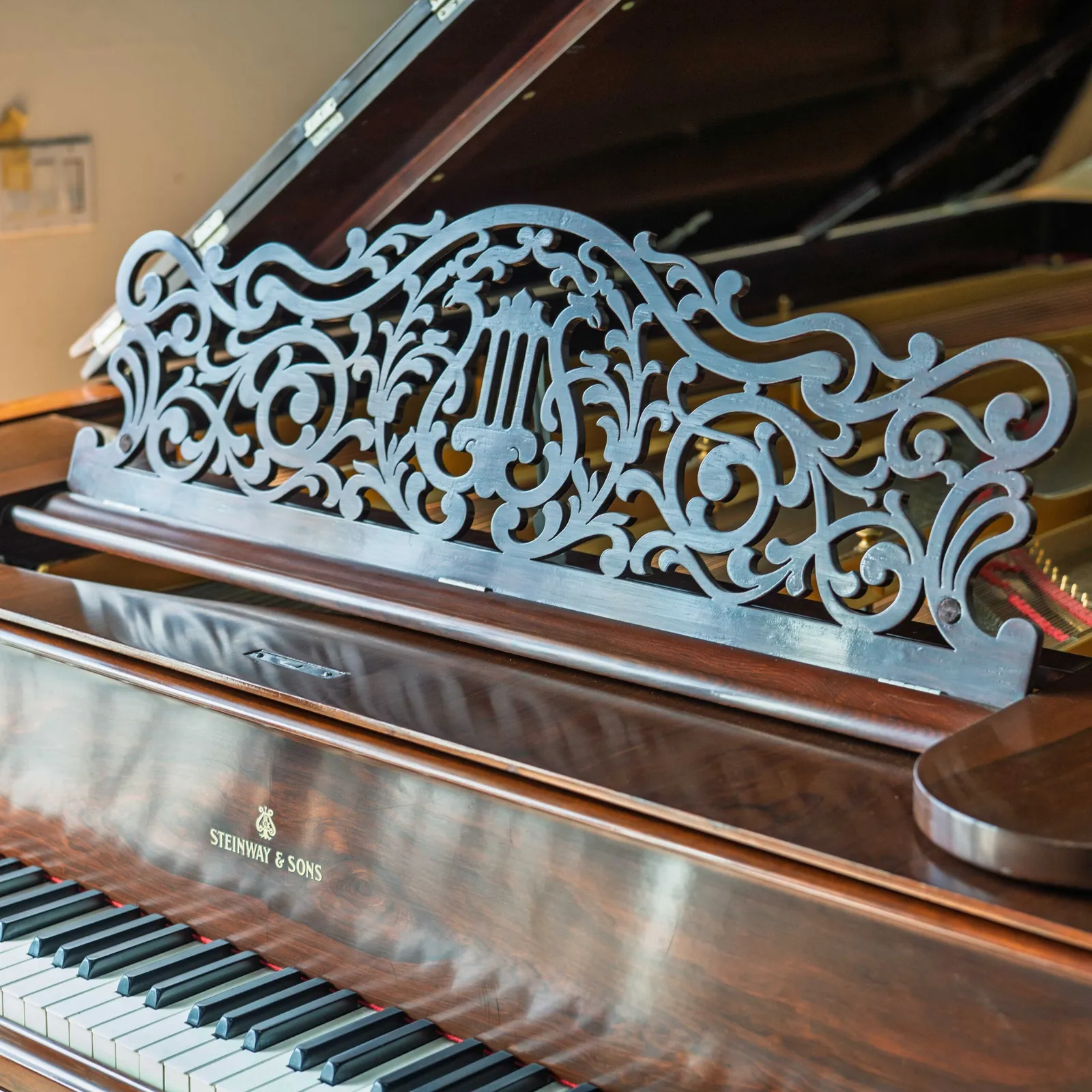 1875 steinway sons model d concert grand piano victorian art case
