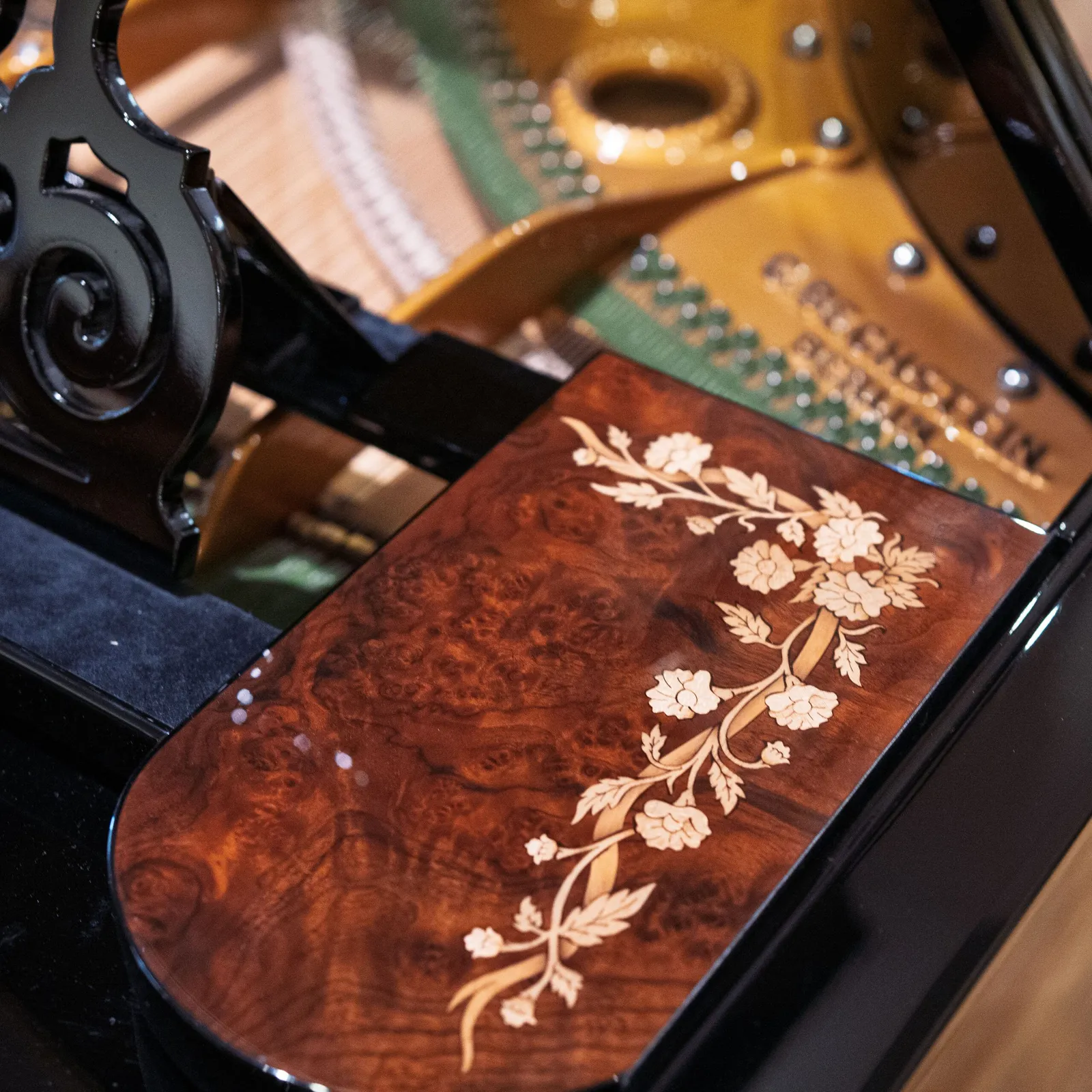 1883 c bechstein model b grand piano w inlay