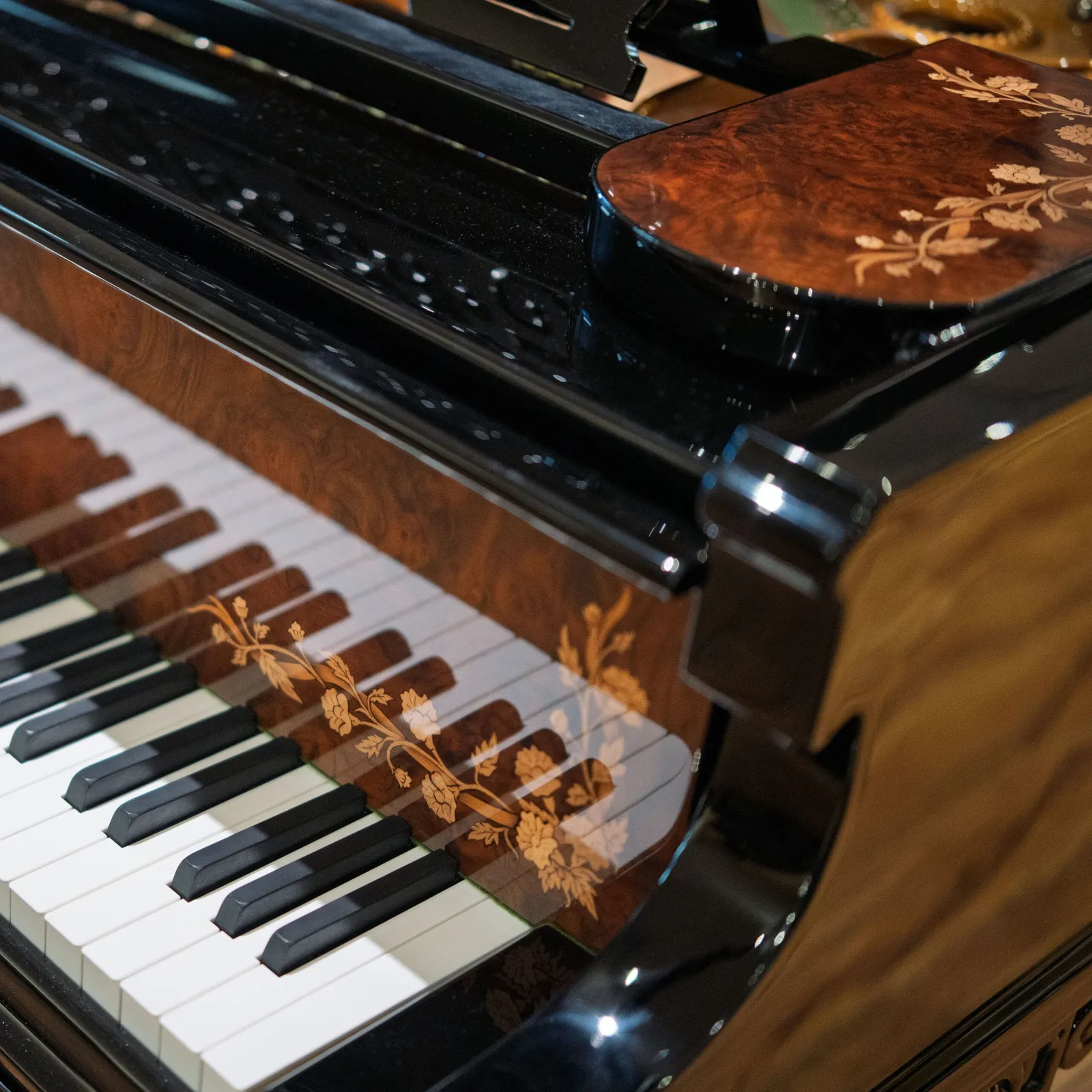 1883 c bechstein model b grand piano w inlay