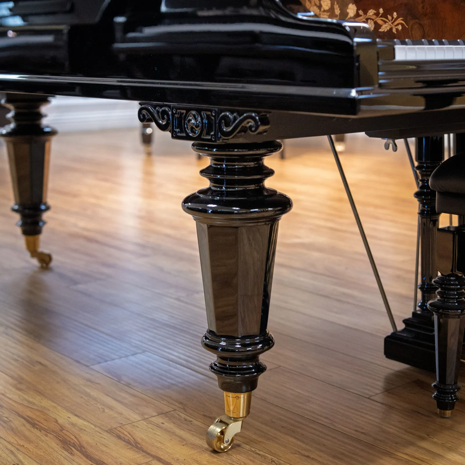 1883 c bechstein model b grand piano w inlay