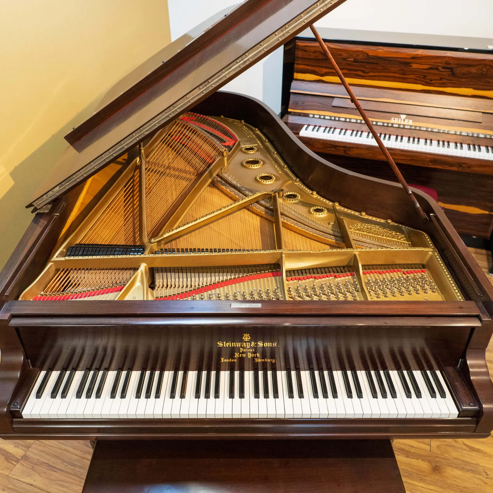 1883 steinway sons model b victorian art case grand piano rosewood satin