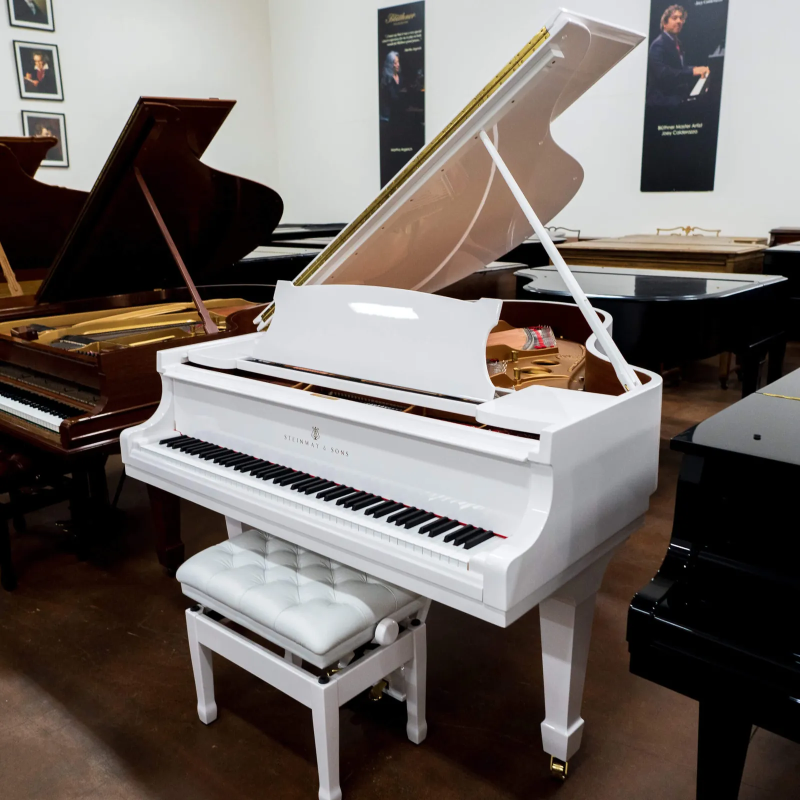1910 steinway sons model o grand piano white polish