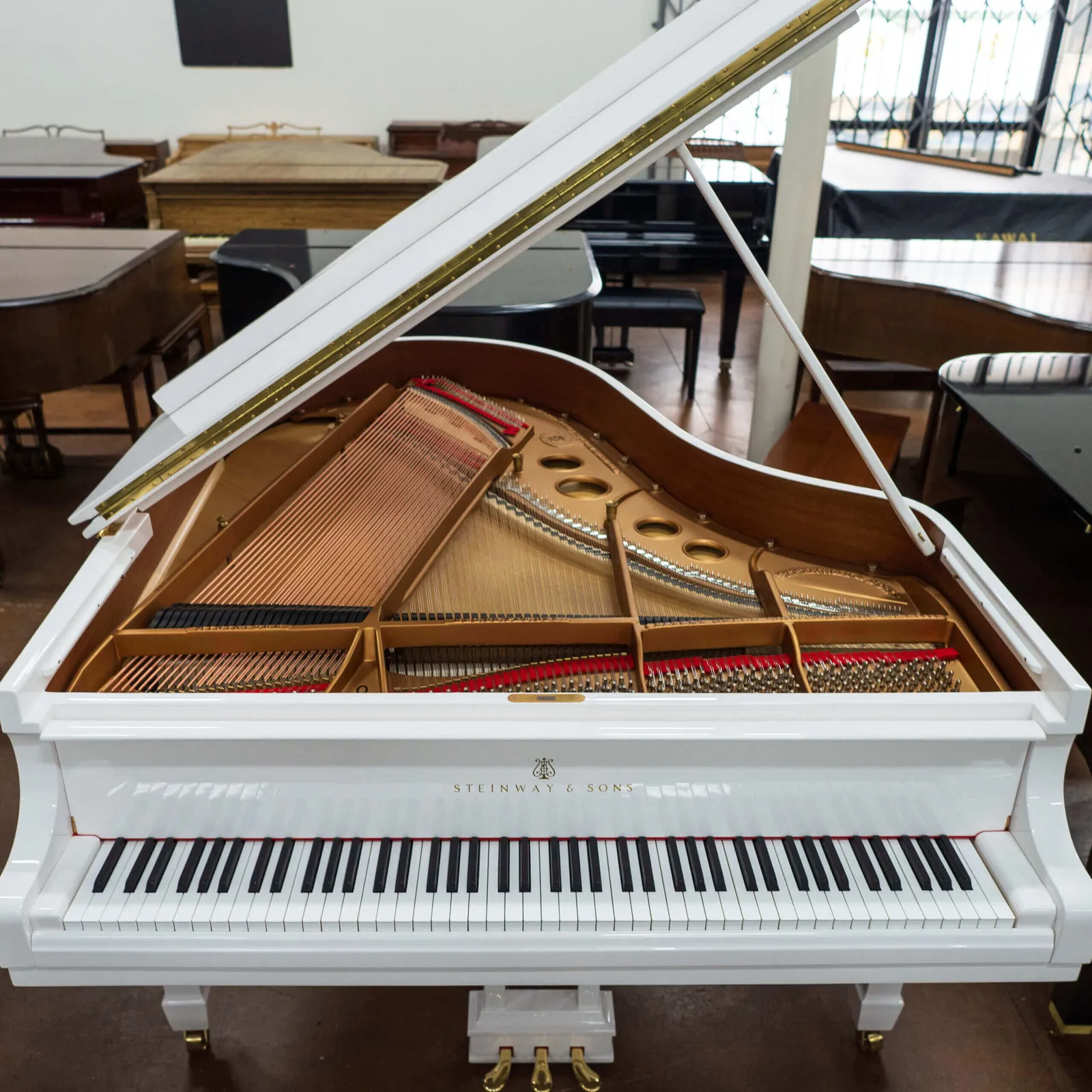1910 steinway sons model o grand piano white polish