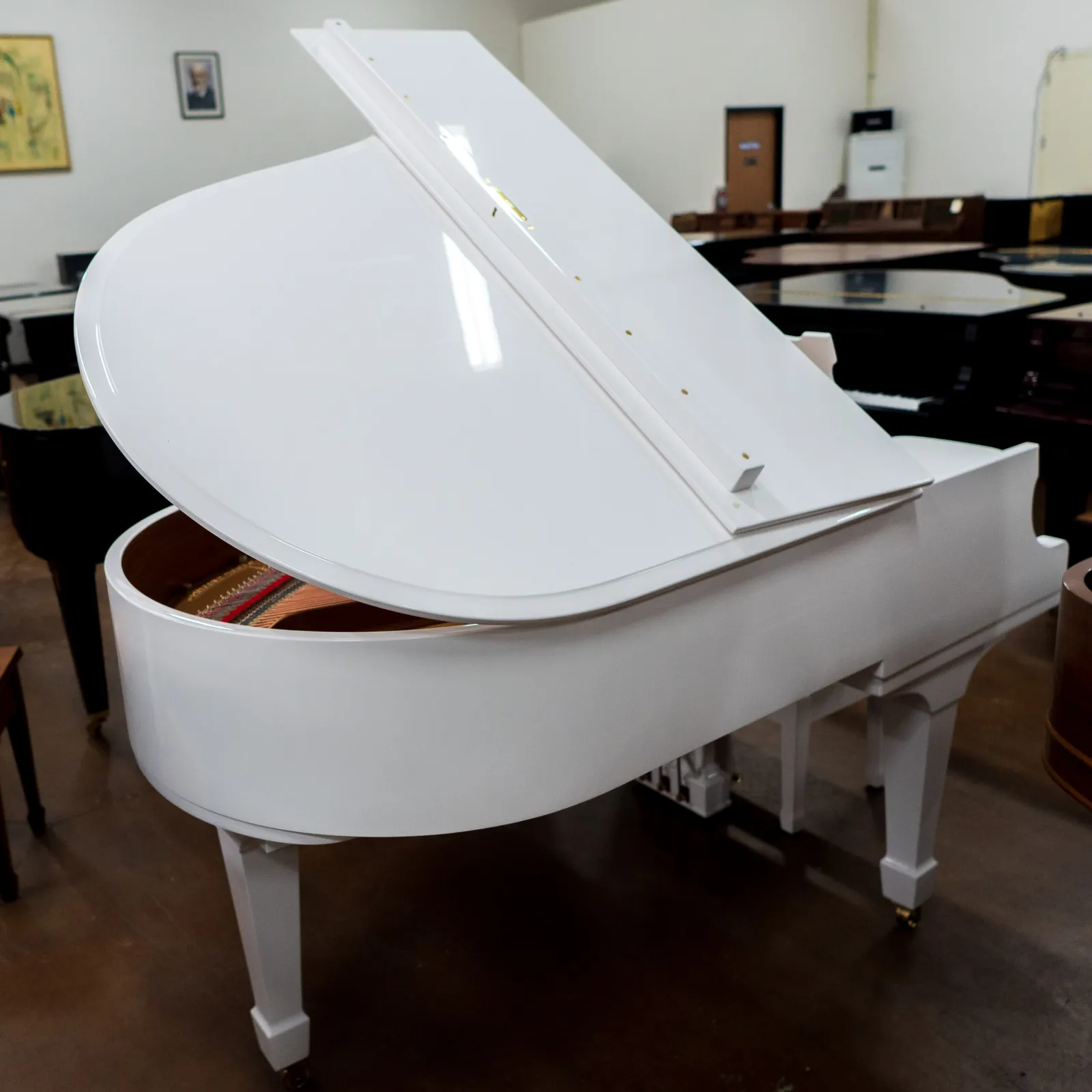 1910 steinway sons model o grand piano white polish