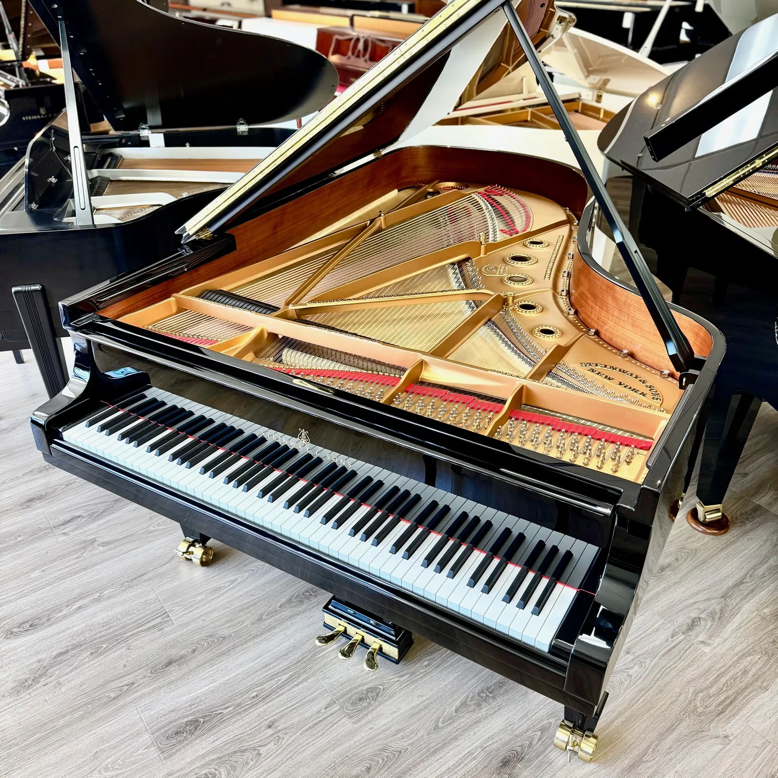 1911 steinway sons model b semi concert grand piano ebony polish newly refurbished