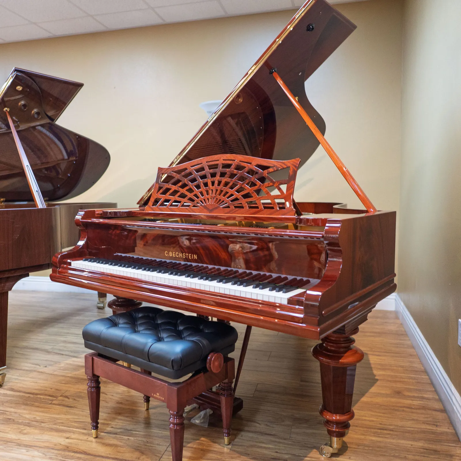 1912 c bechstein model b premium restoration pyramid mahogany polish