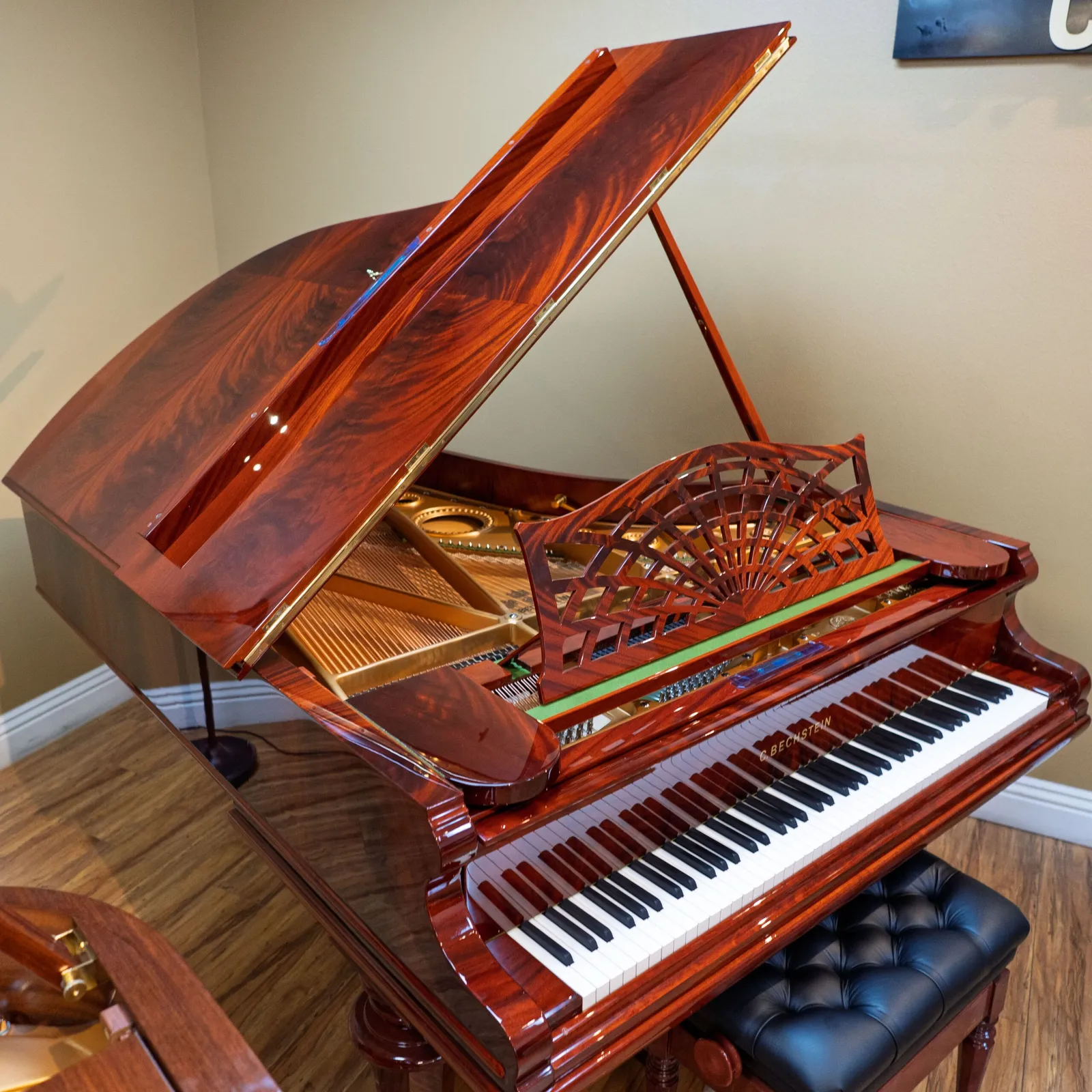1912 c bechstein model b premium restoration pyramid mahogany polish
