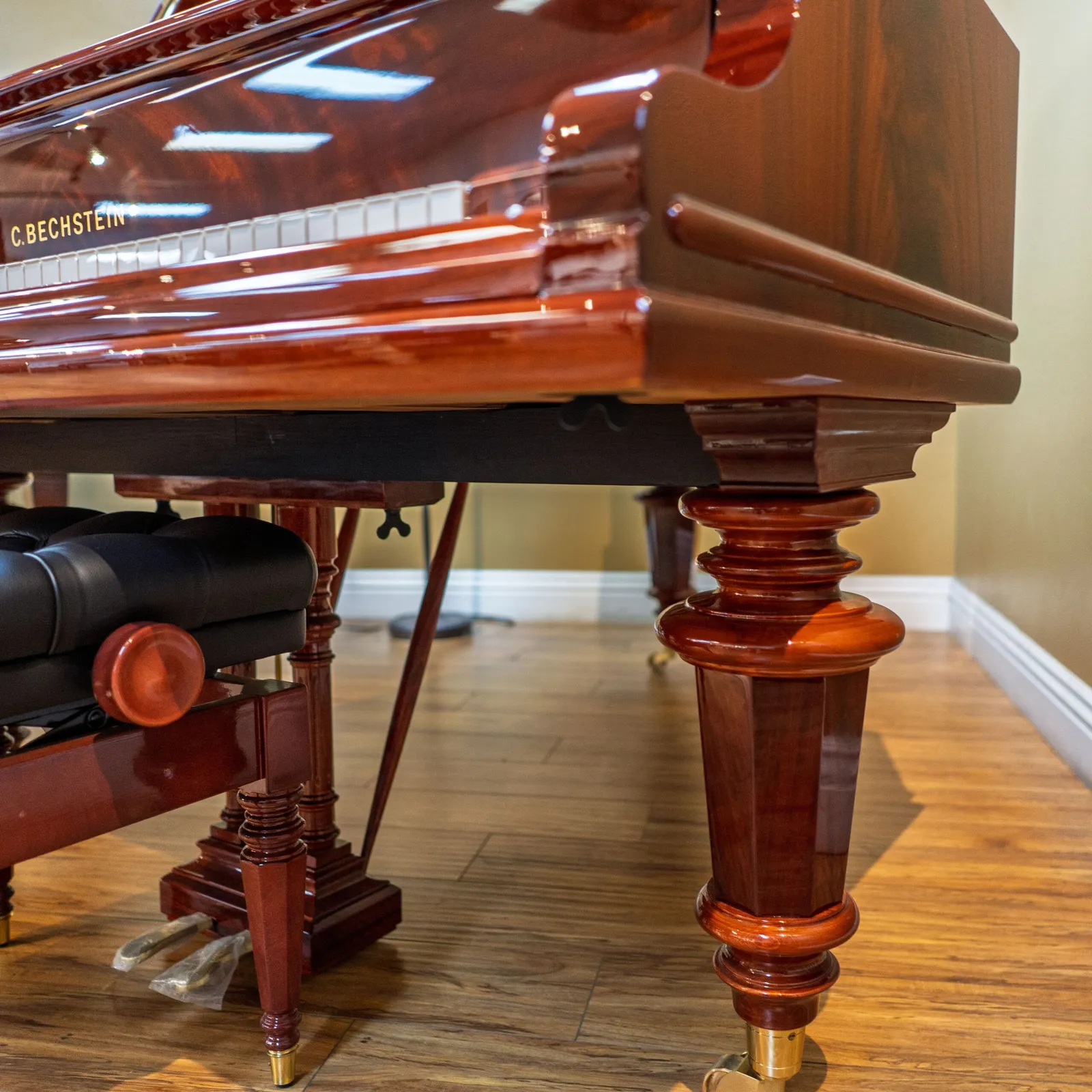 1912 c bechstein model b premium restoration pyramid mahogany polish