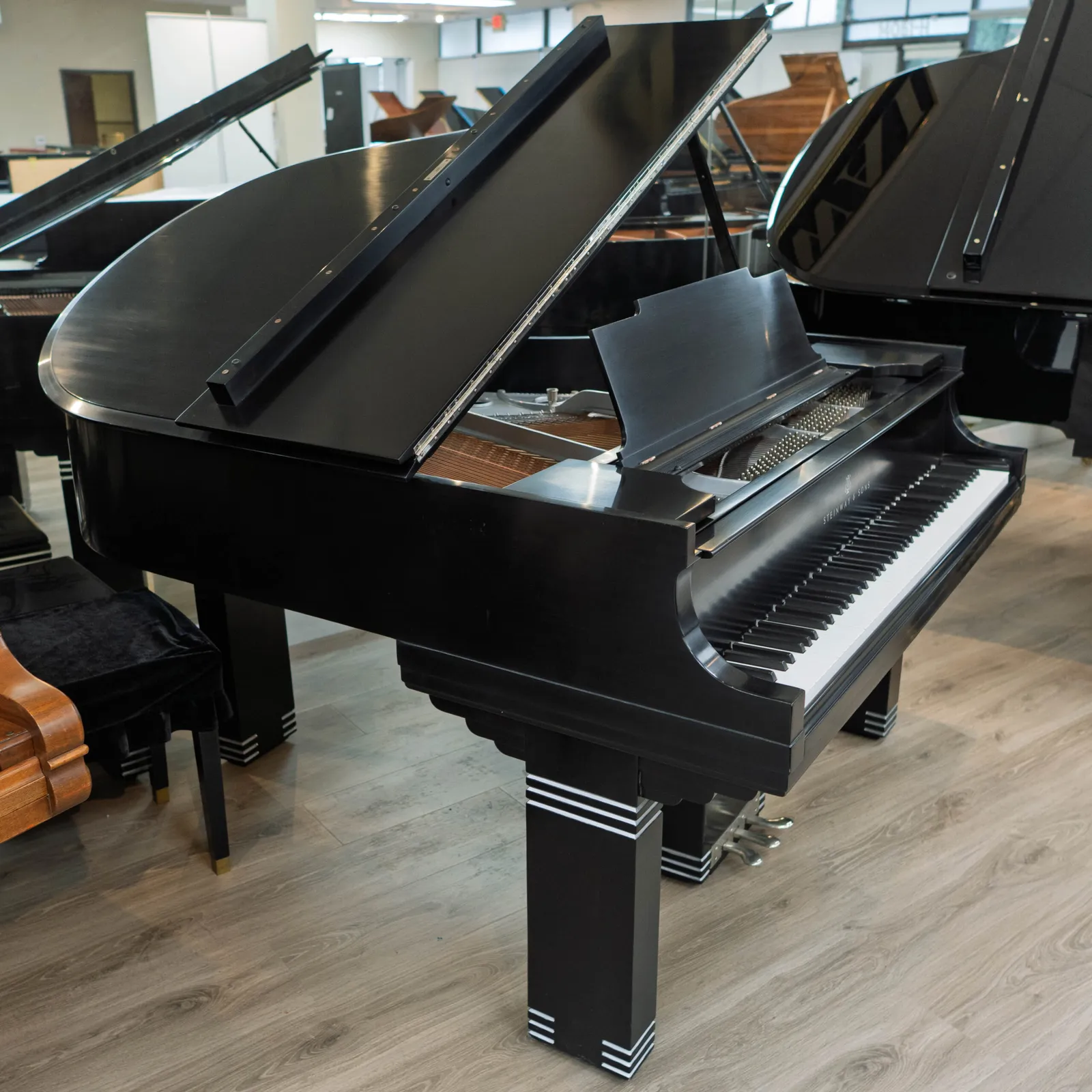 1918 art deco steinway sons model m ebony satin