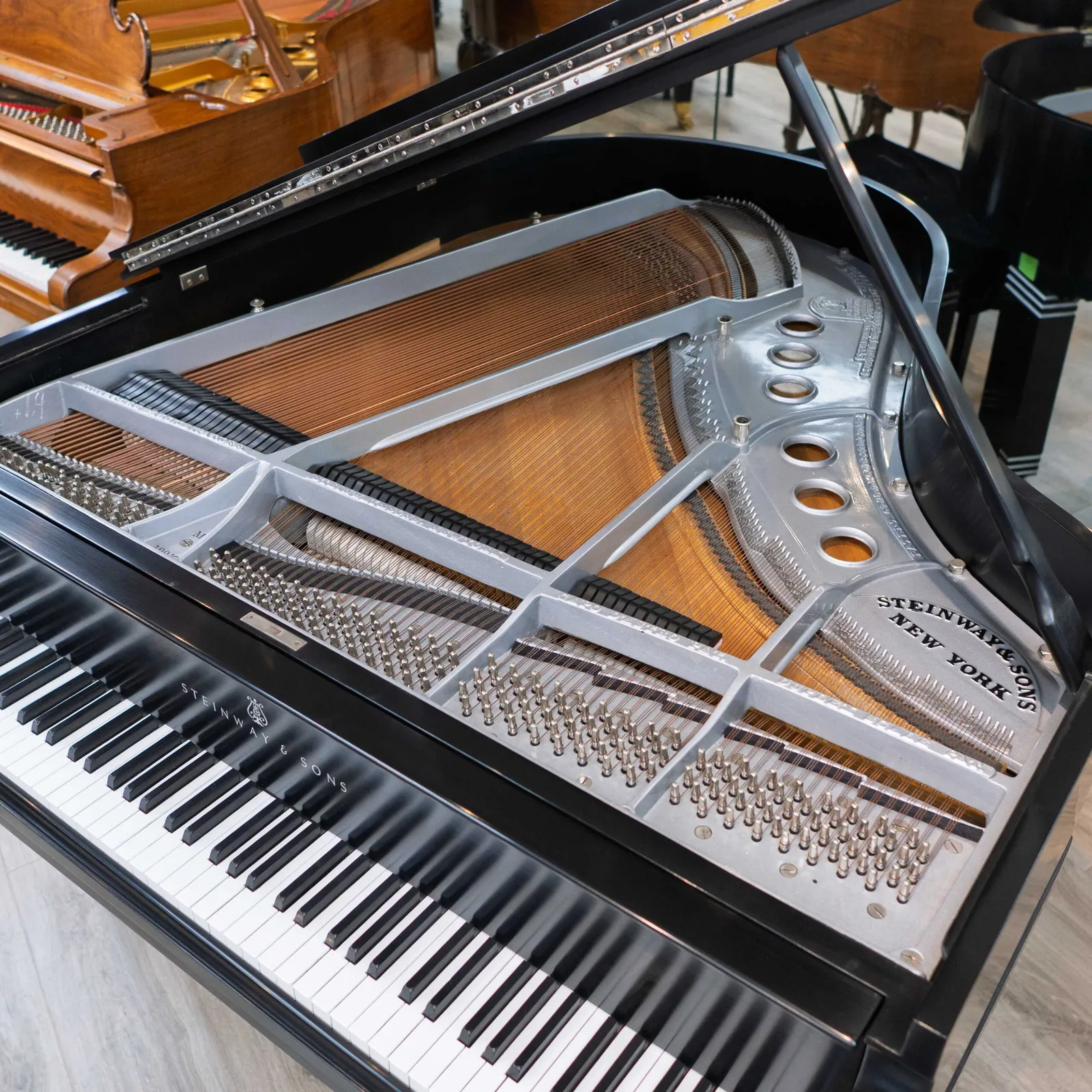 1918 art deco steinway sons model m ebony satin