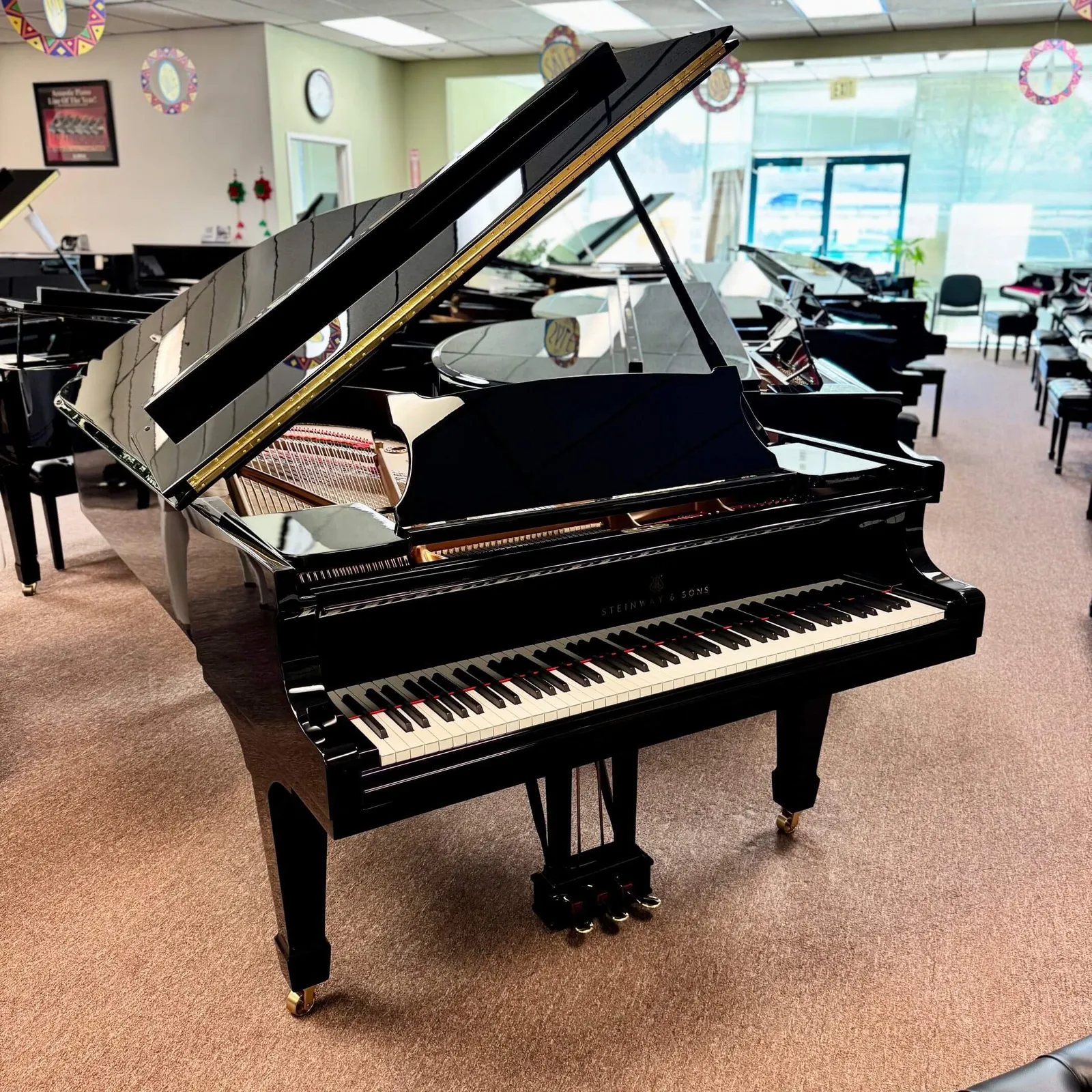 1928 steinway sons model b semi concert grand piano ebony polish