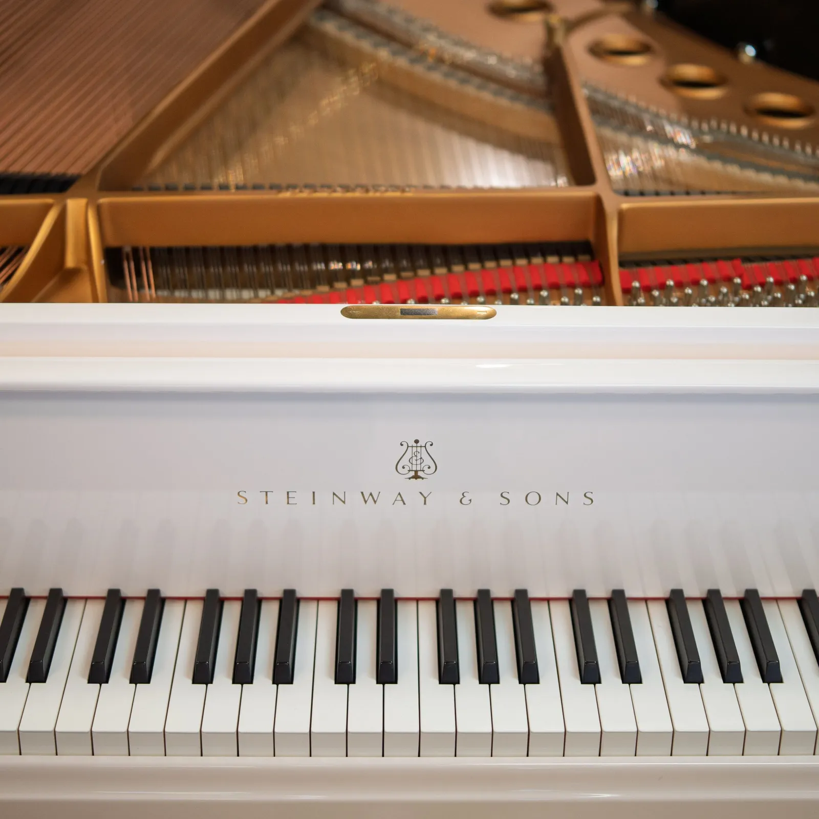 1959 steinway sons model m studio grand piano white polish