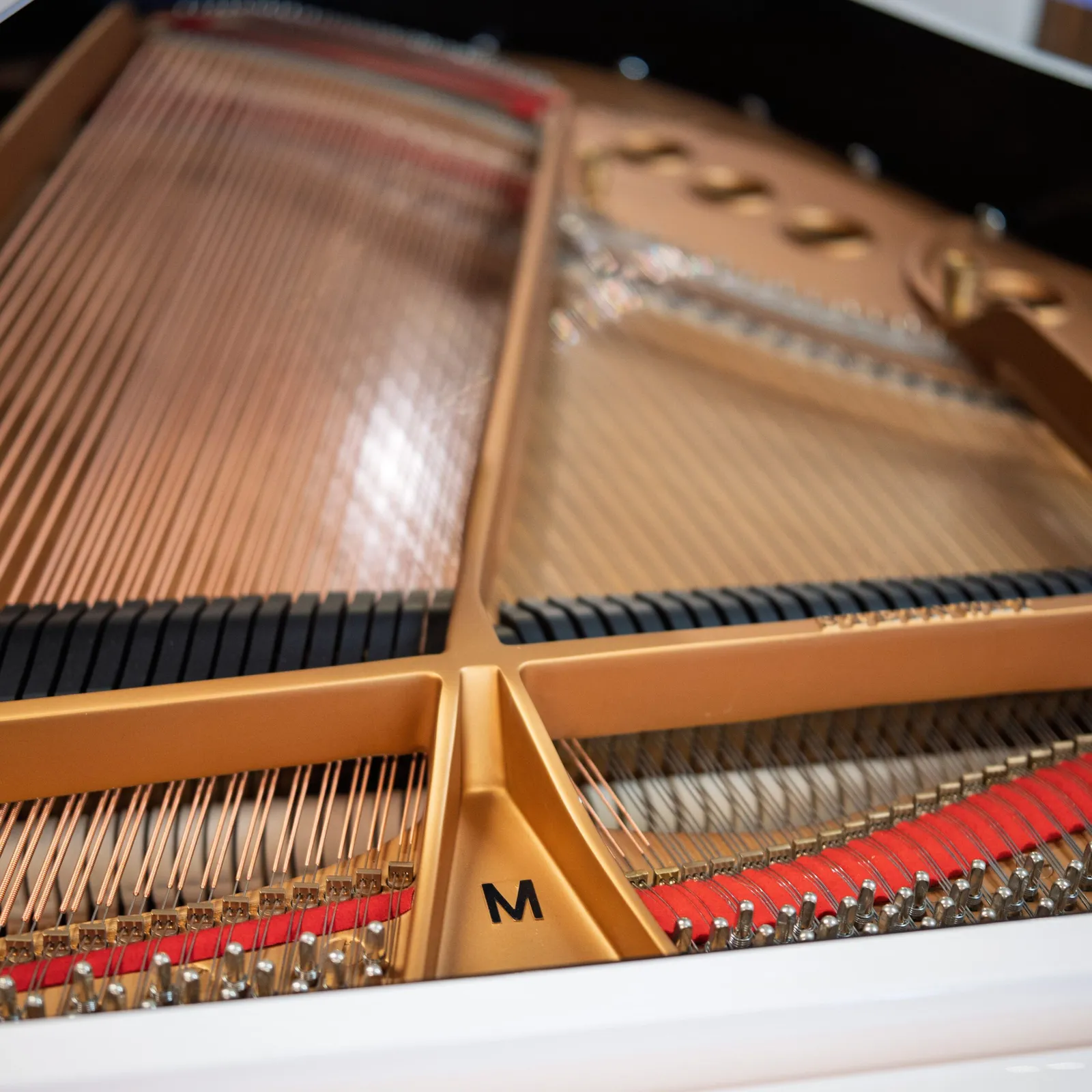1959 steinway sons model m studio grand piano white polish