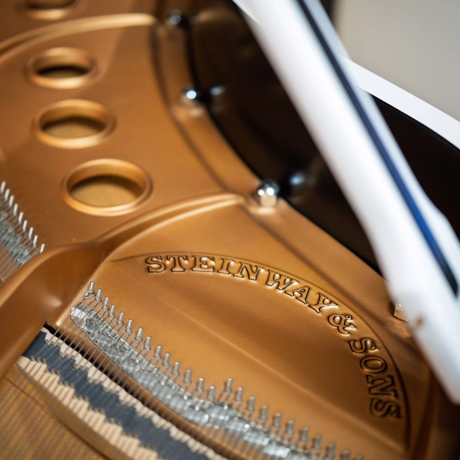 1959 steinway sons model m studio grand piano white polish