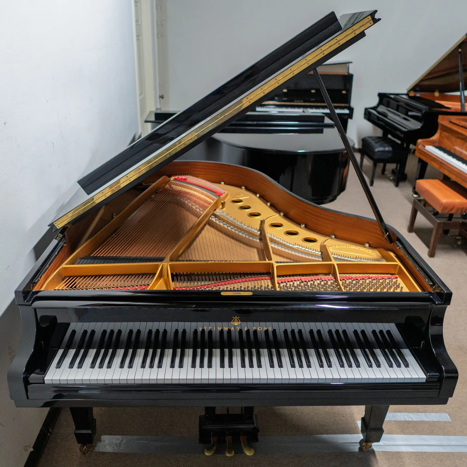 1967 hamburg steinway sons model m grand piano ebony polish restored