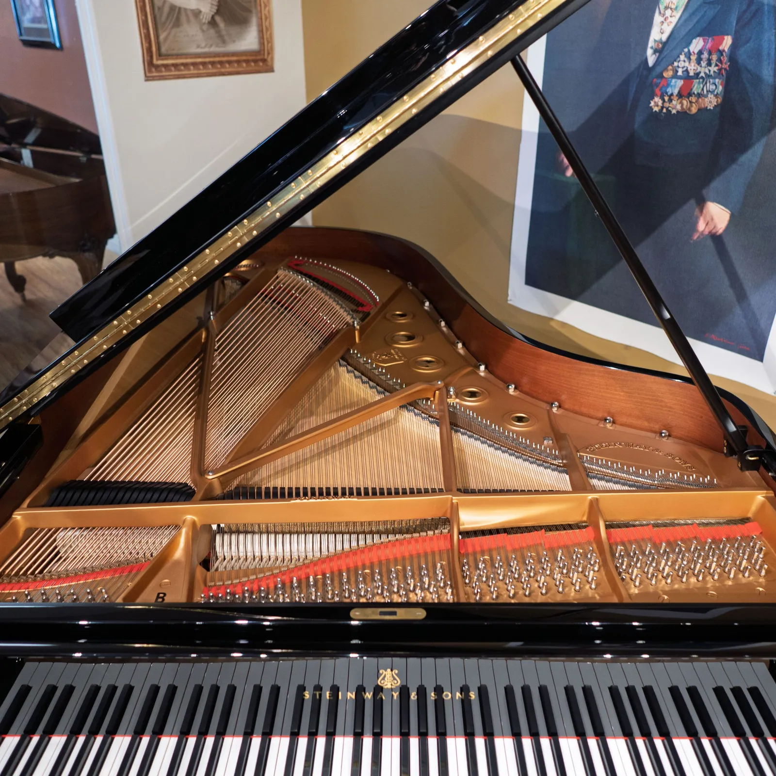 1970 steinway sons model b semi concert grand piano ebony polish