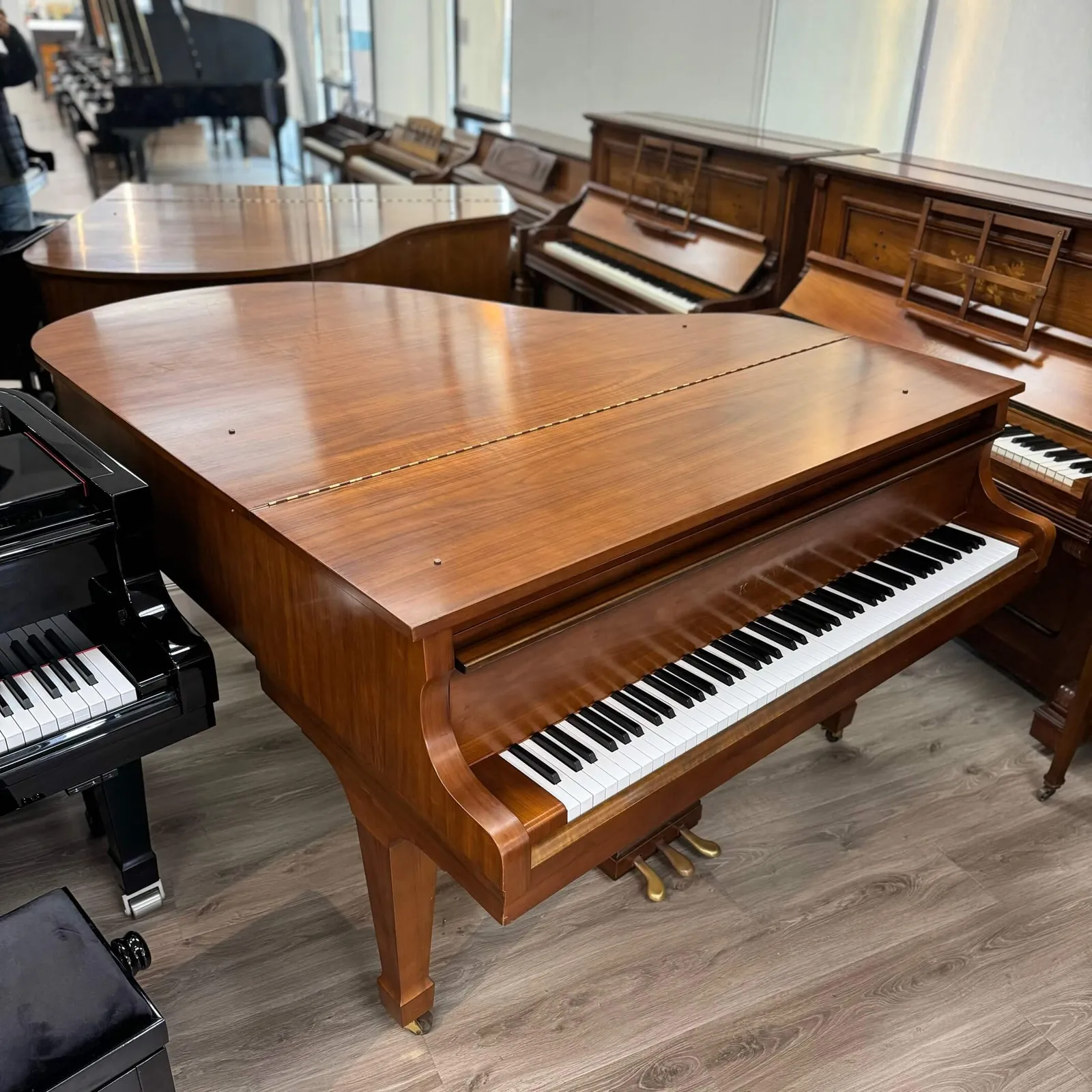 1975 kawai kg2c grand piano walnut satin finish