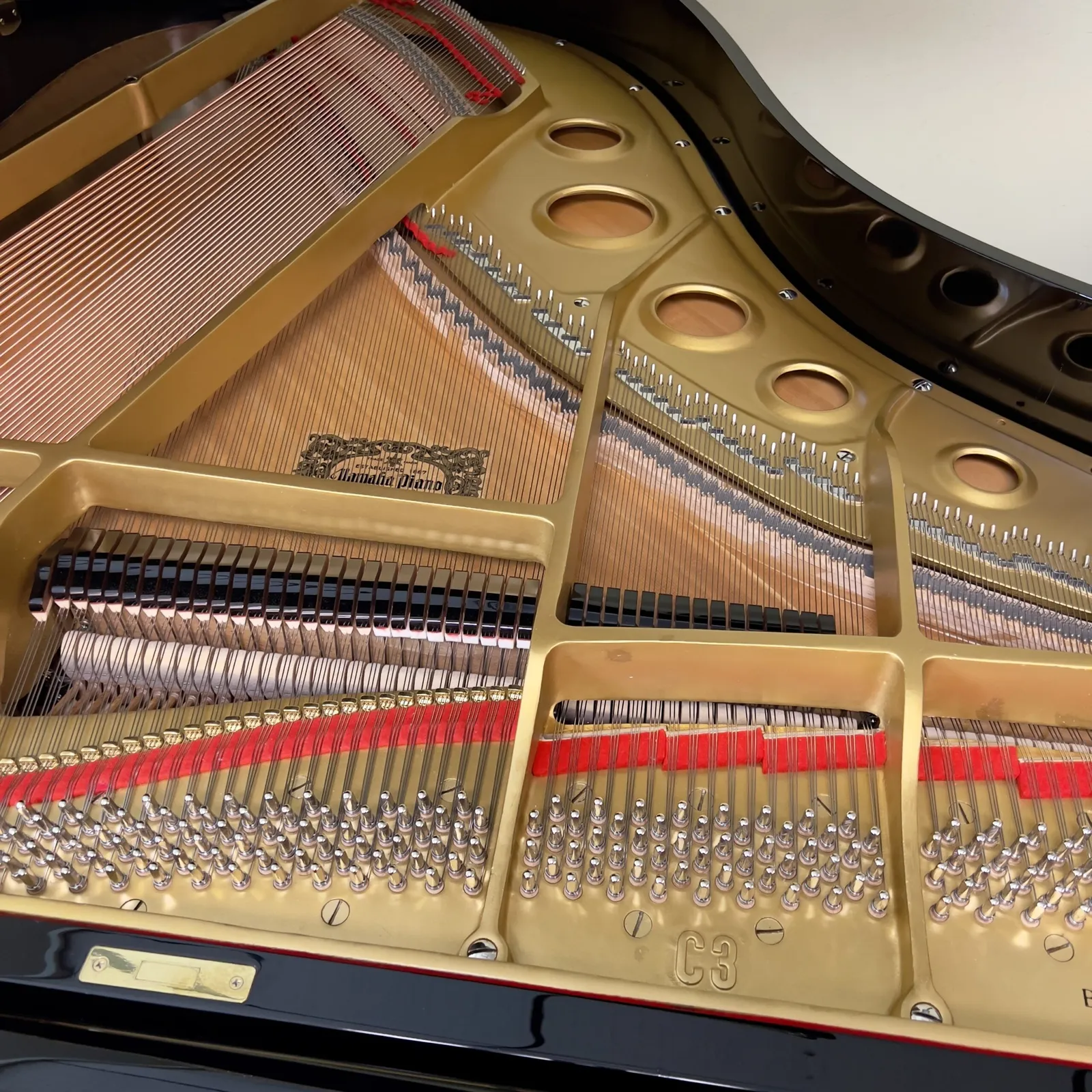 1977 yamaha c3 grand piano ebony polish