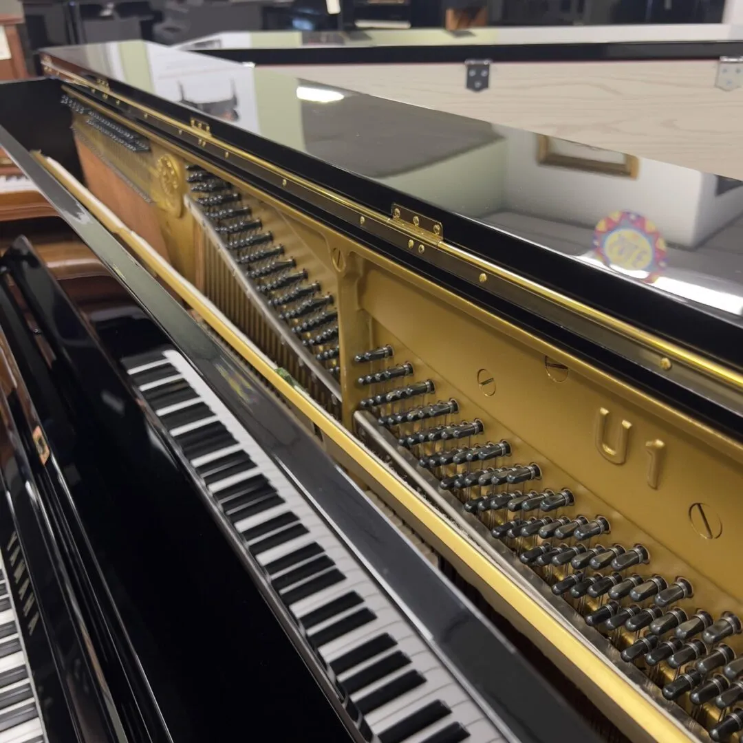 1980 yamaha u1 upright piano black polish
