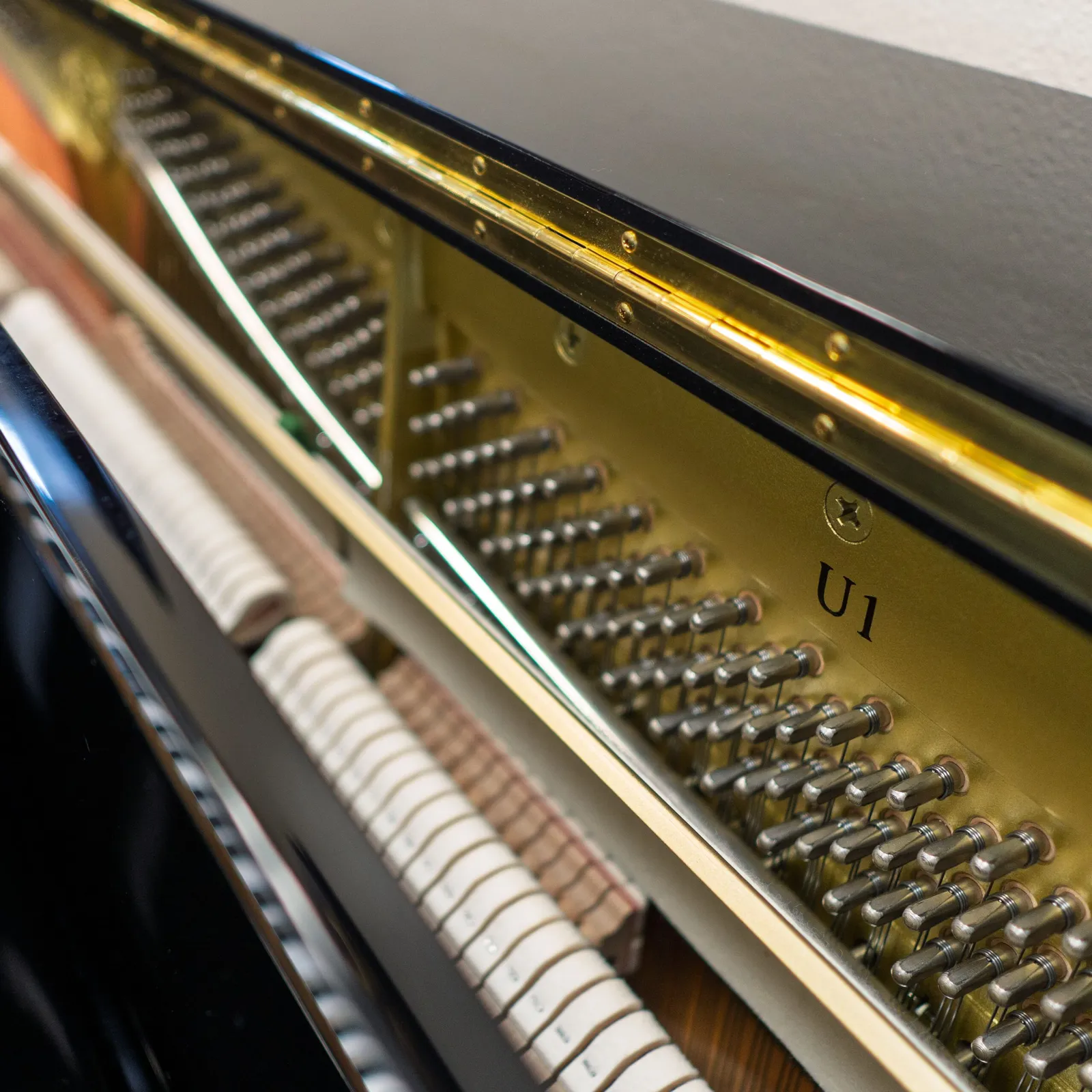 1987 yamaha u1 upright piano ebony polish