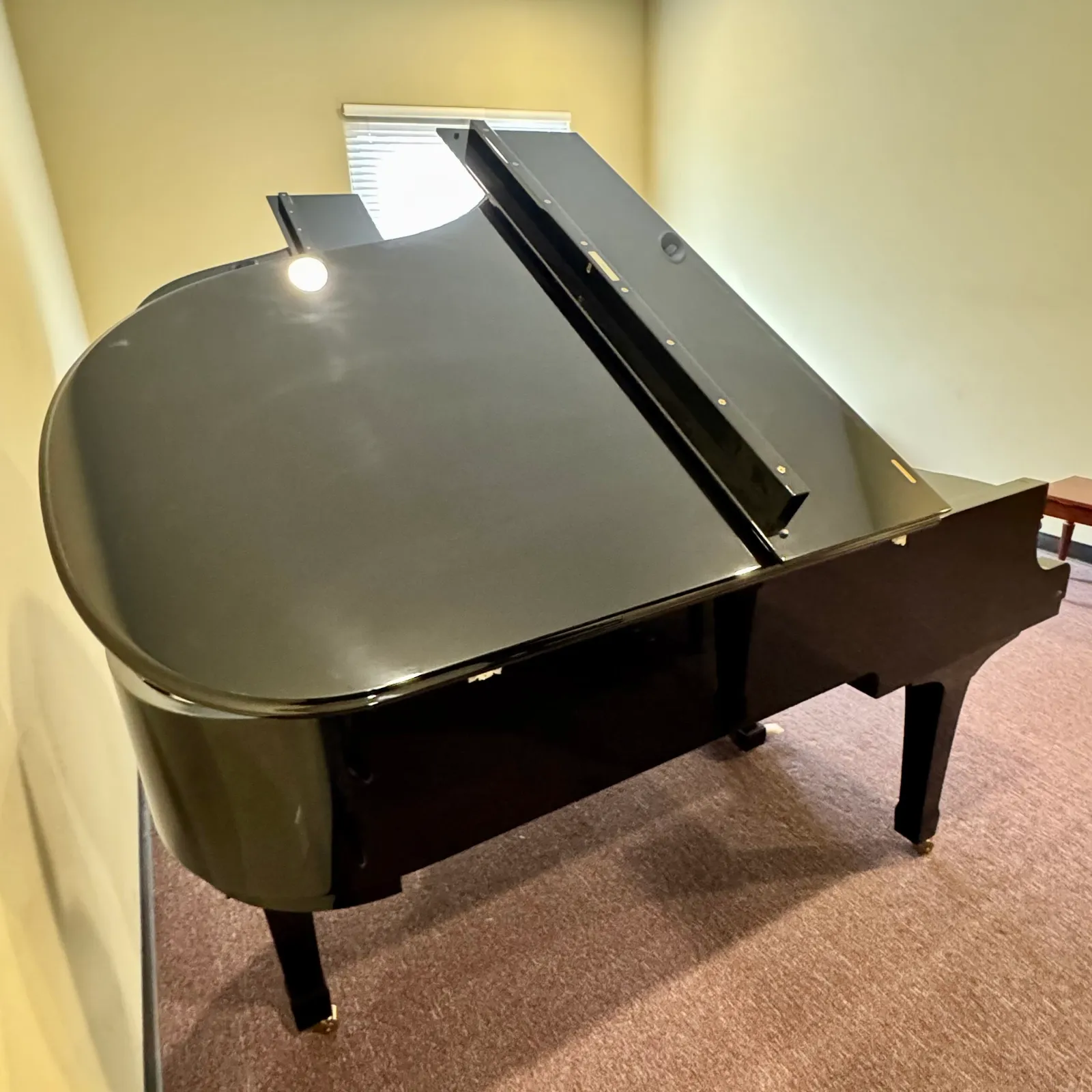 1989 yamaha c5 grand piano ebony polish