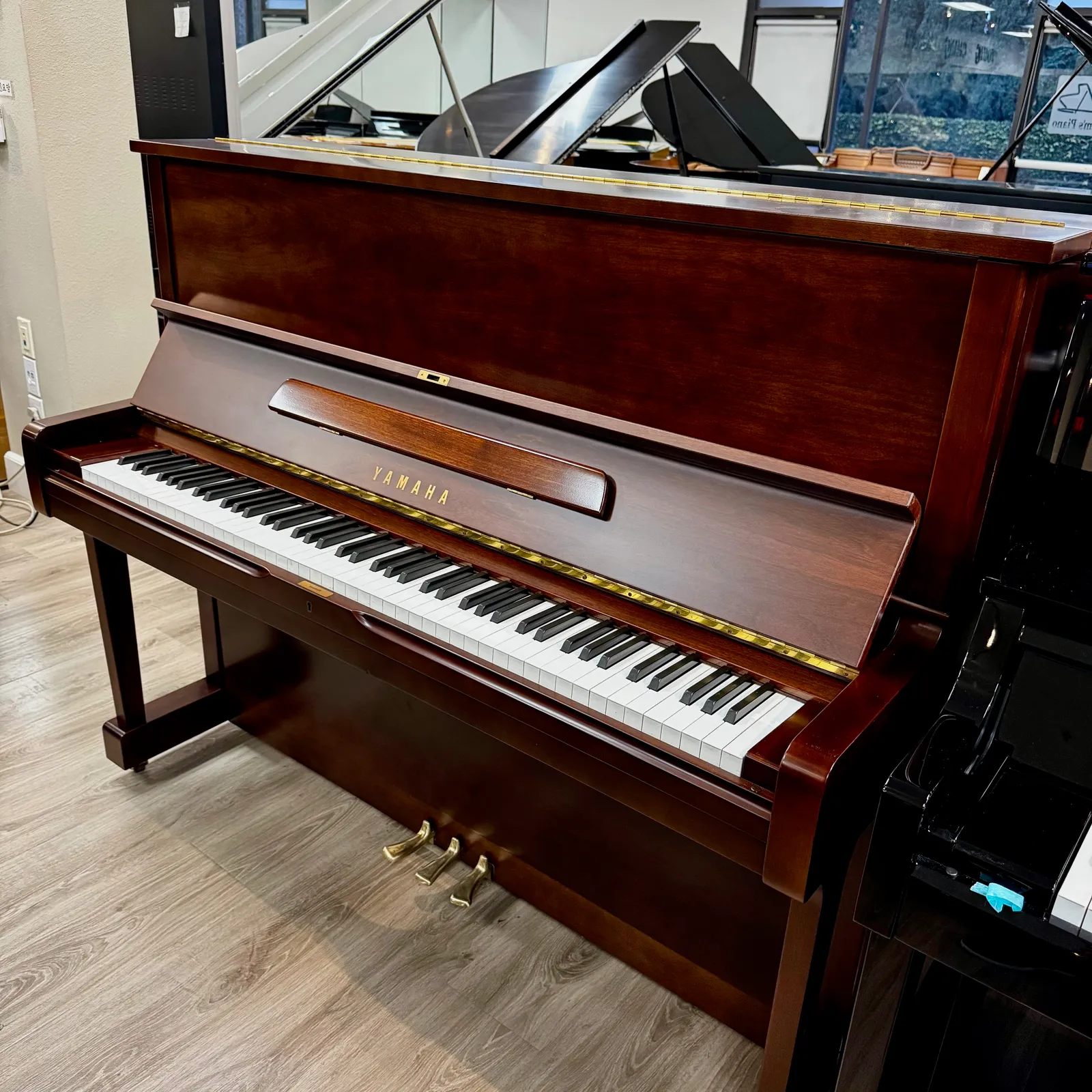 1991 yamaha u1 upright piano mahogany satin