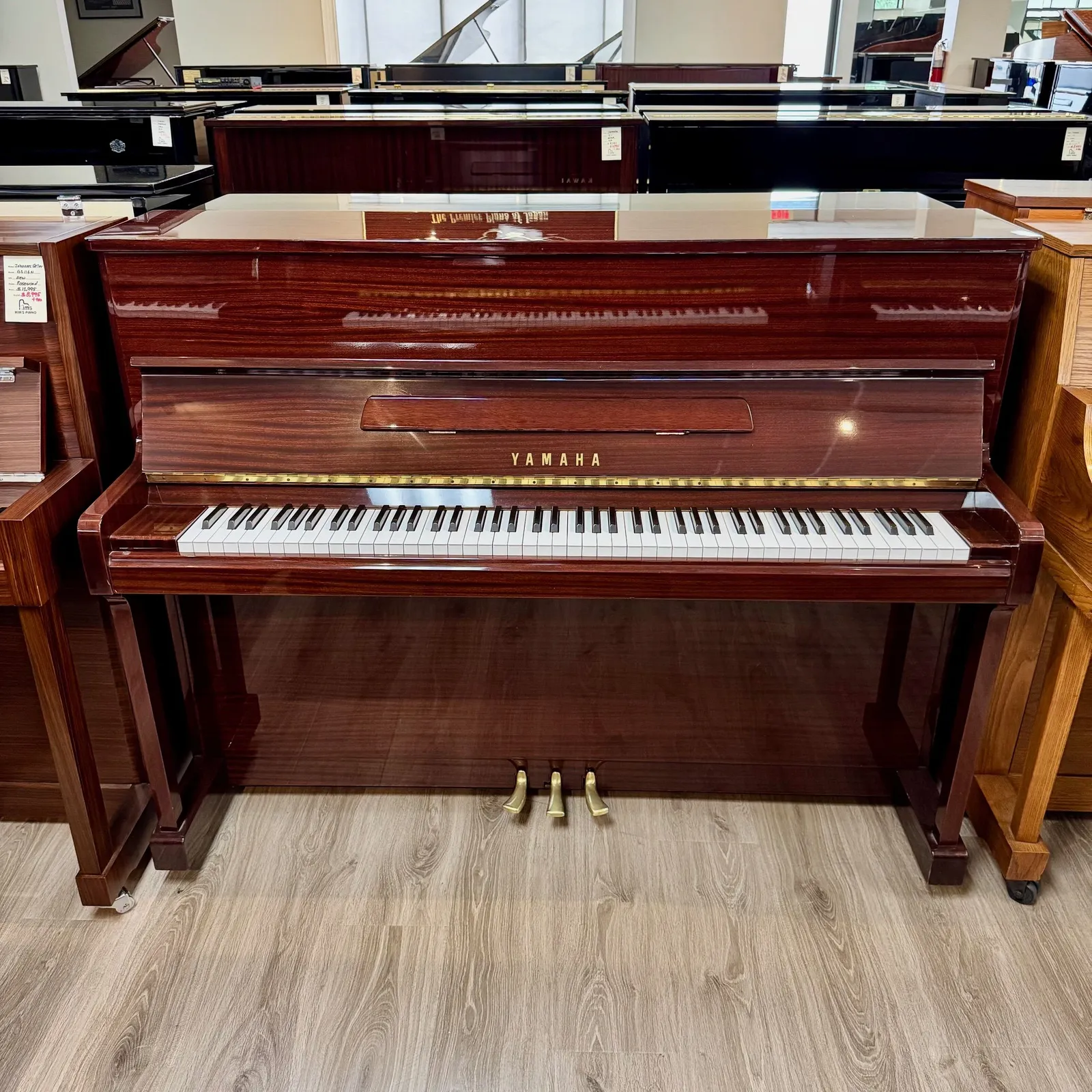 1998 Yamaha P116T Upright Piano Mahogany Polish