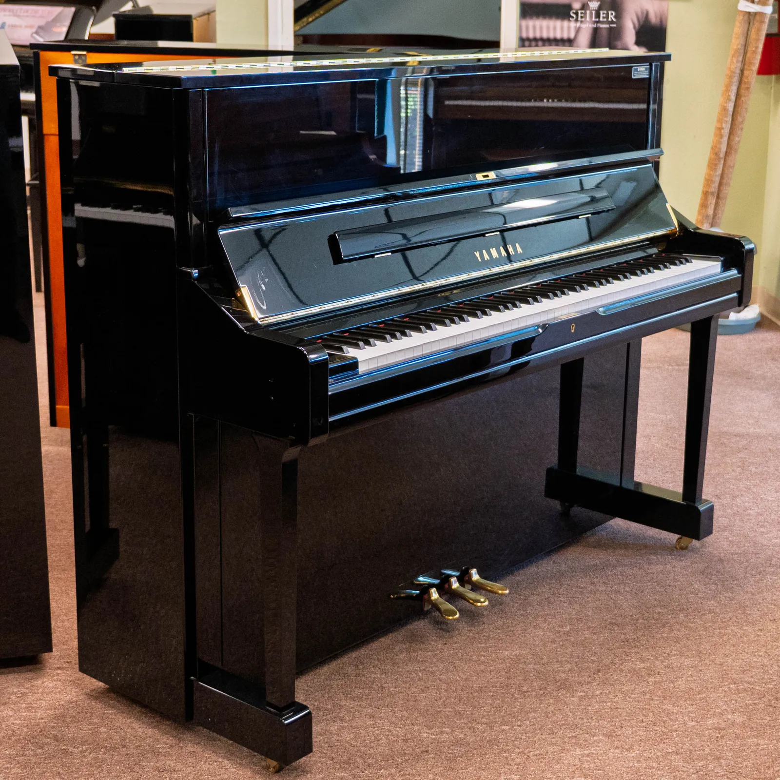 2003 yamaha u1 upright piano black polish