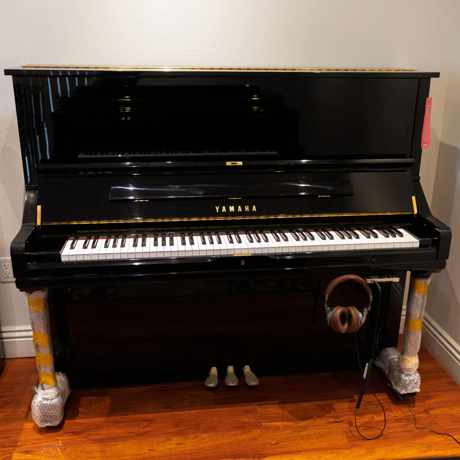 2005 yamaha u series u3 upright piano w silent system ebony polish