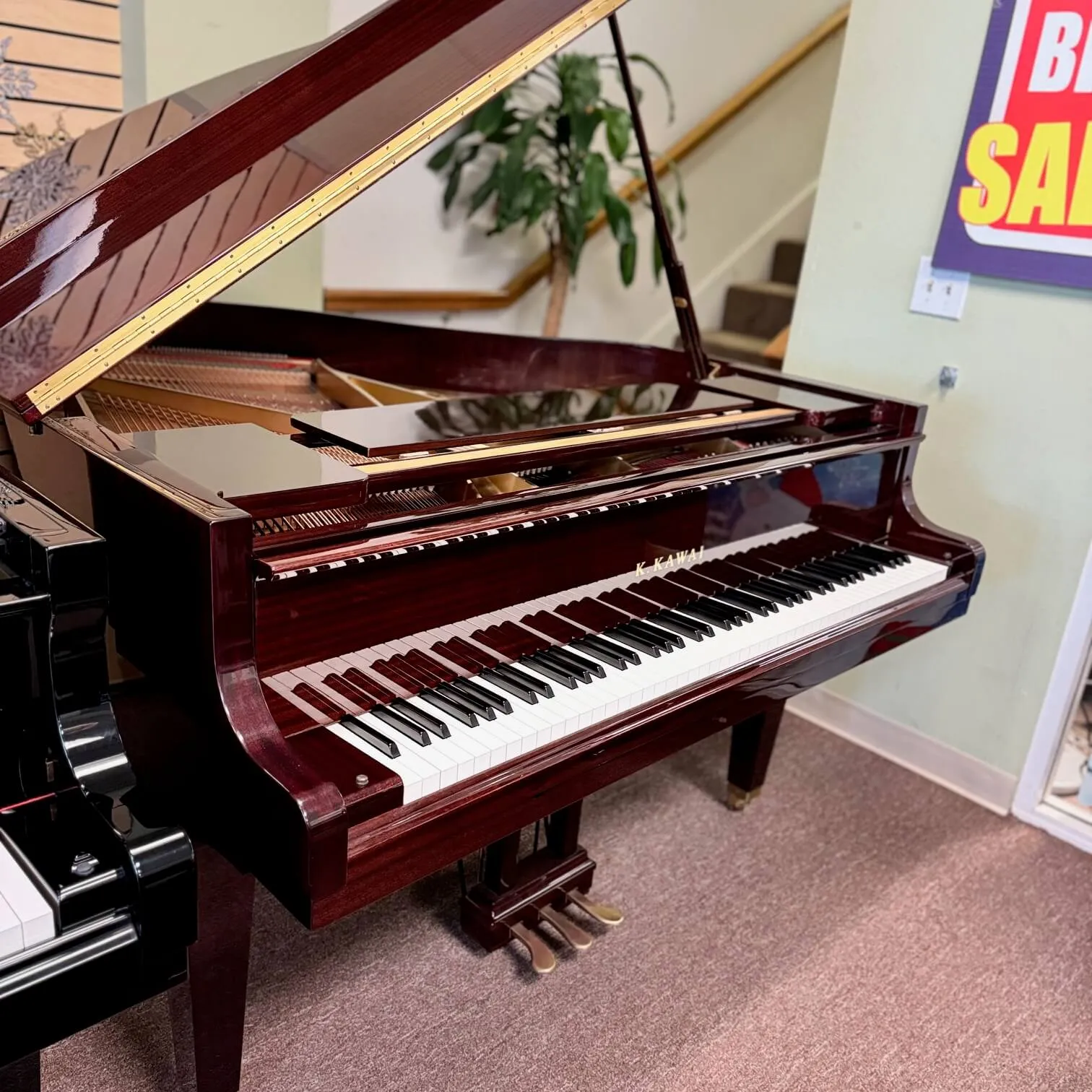 2007 kawai ge 30 grand piano mahogany finish