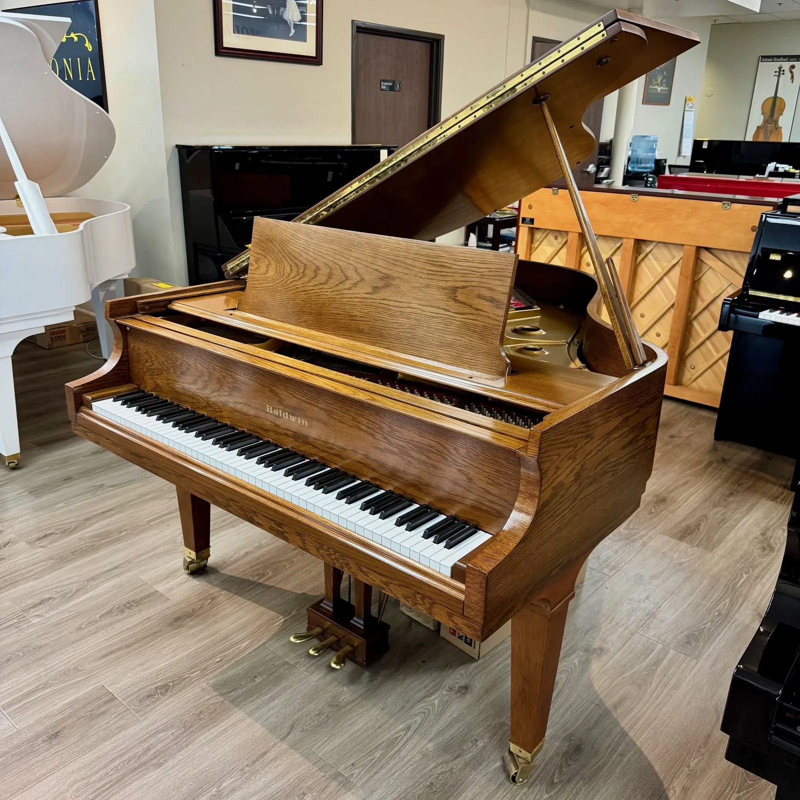 baldwin model r grand piano oak finish
