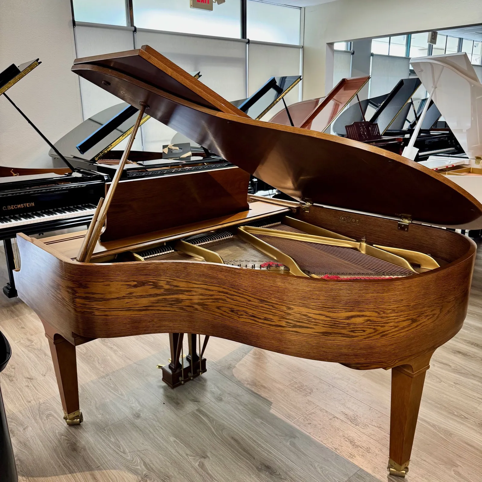 baldwin model r grand piano oak finish