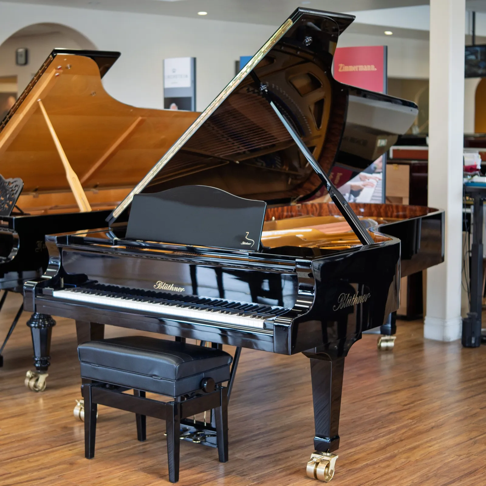 bluthner model 1 concert grand piano ebony polish