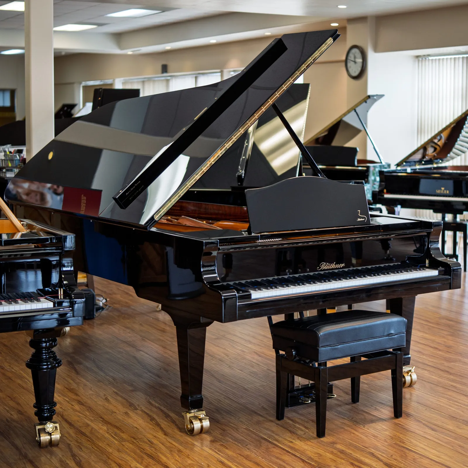 bluthner model 1 concert grand piano ebony polish