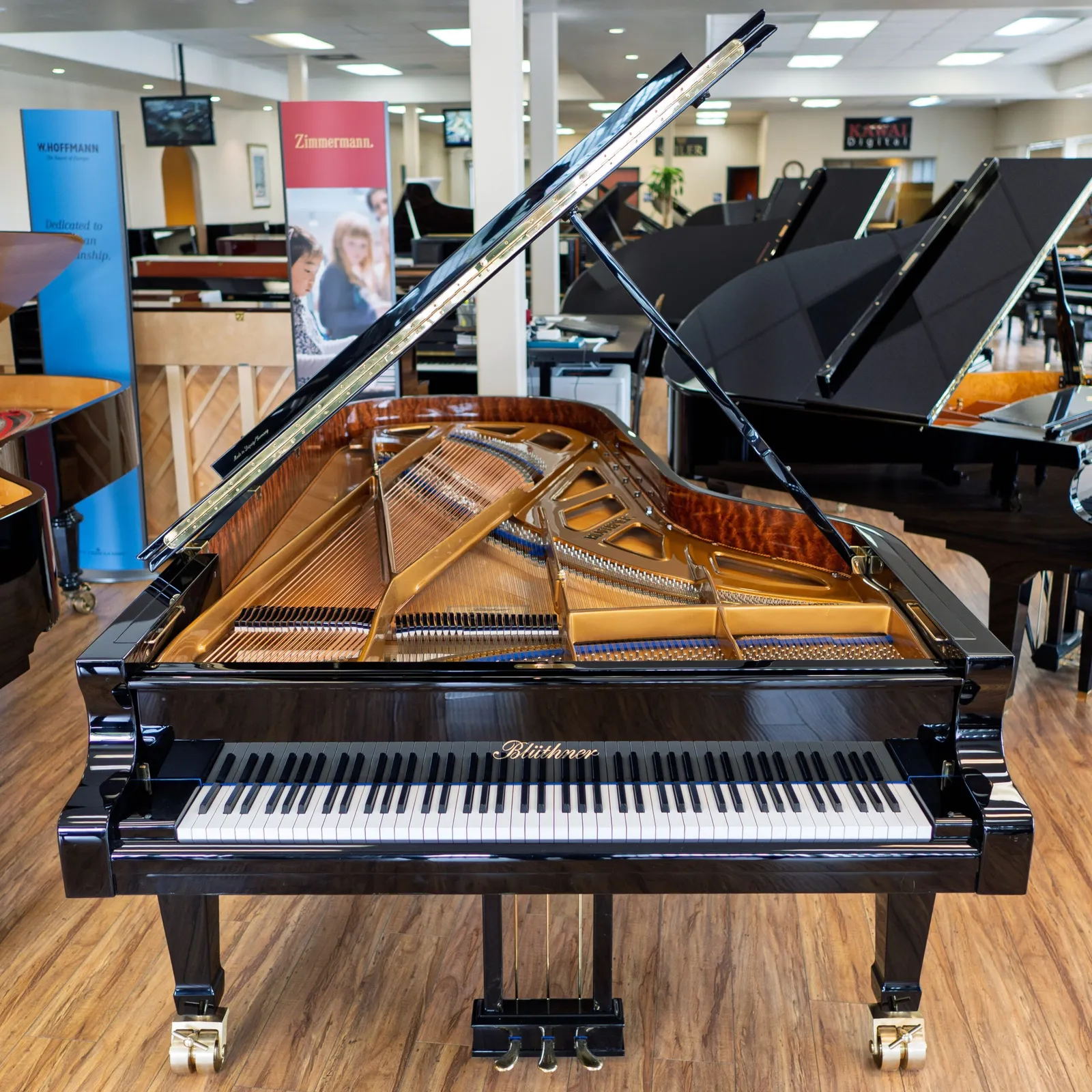 bluthner model 1 concert grand piano ebony polish