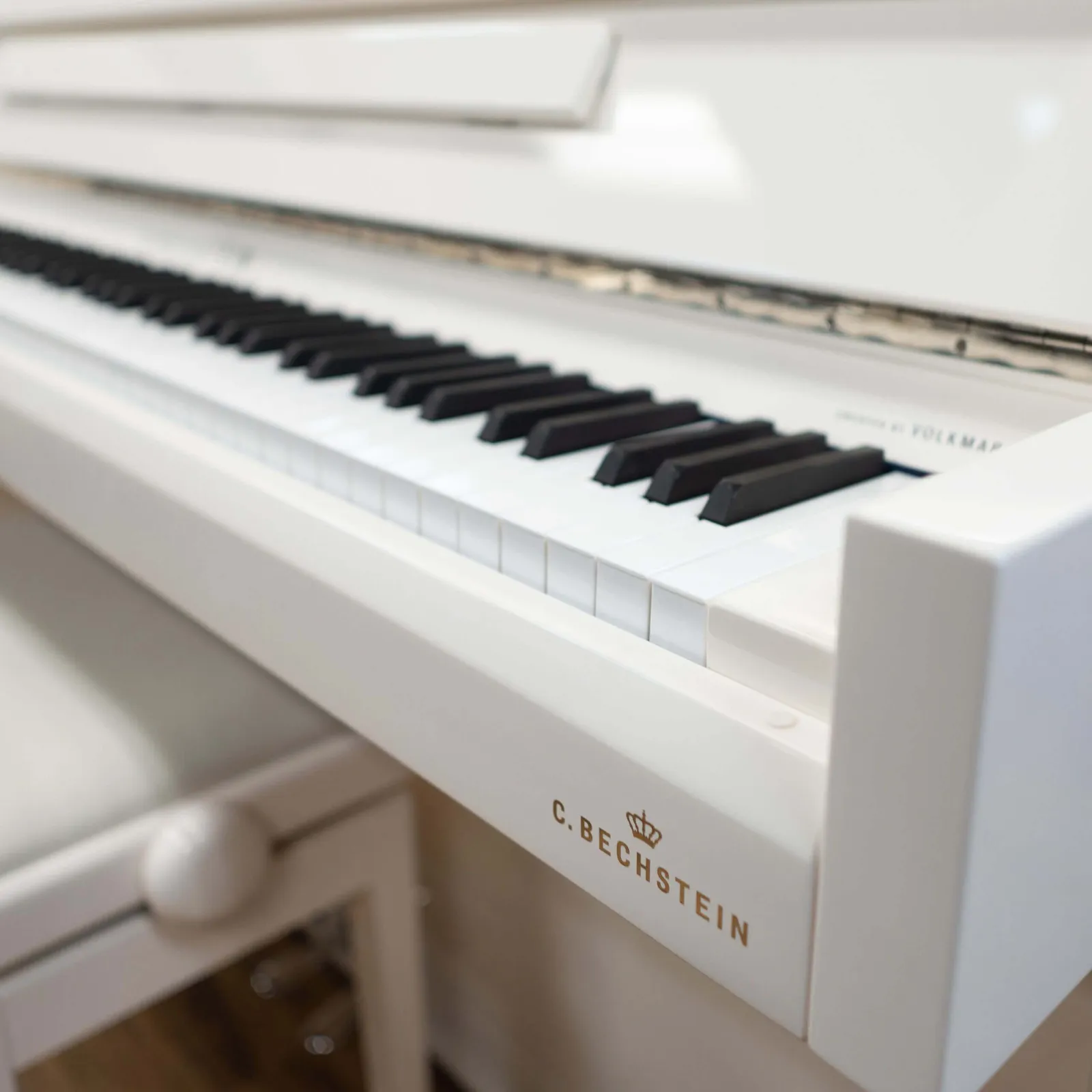c bechstein residence series r2 upright piano white polish w vario system