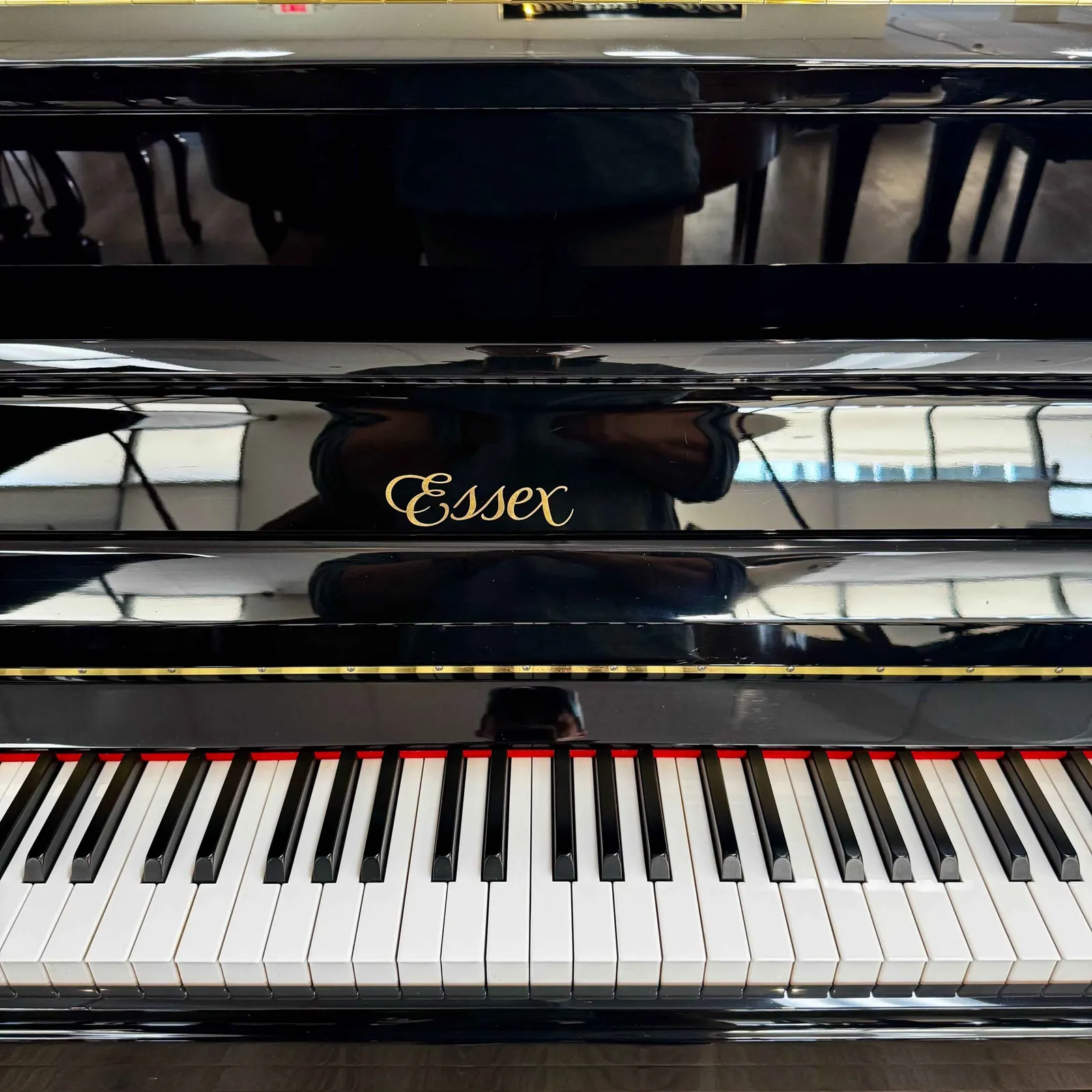 essex eup111 upright piano ebony polish