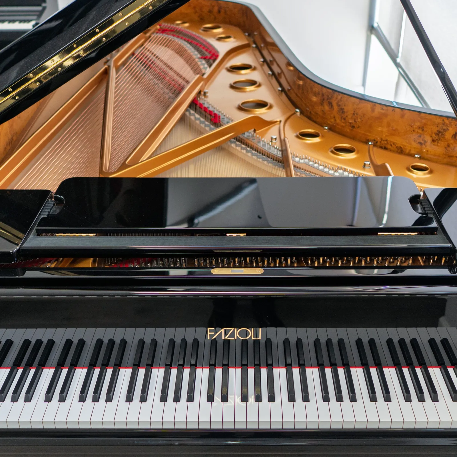 fazioli f278 concert grand piano ebony polish