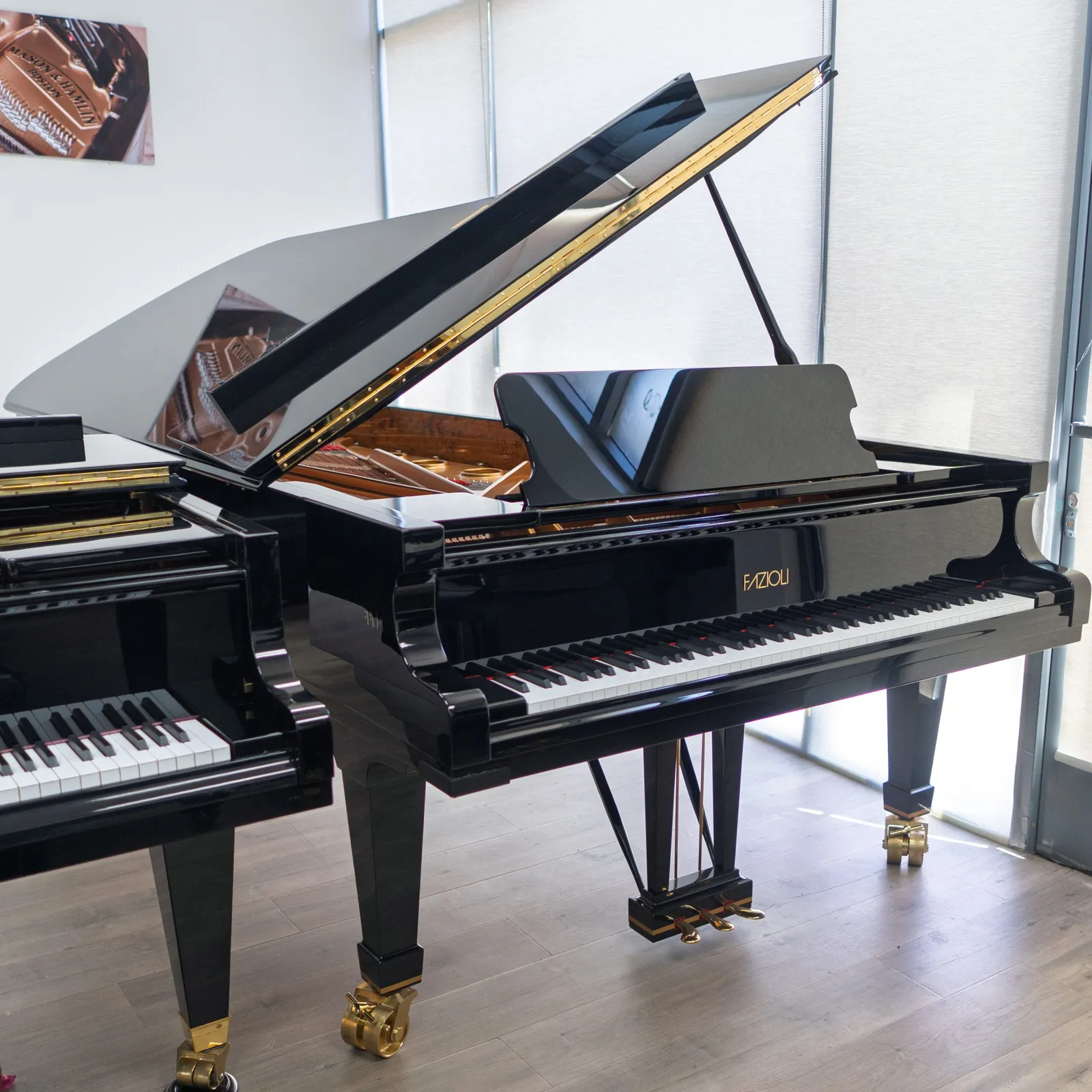 fazioli f278 concert grand piano ebony polish