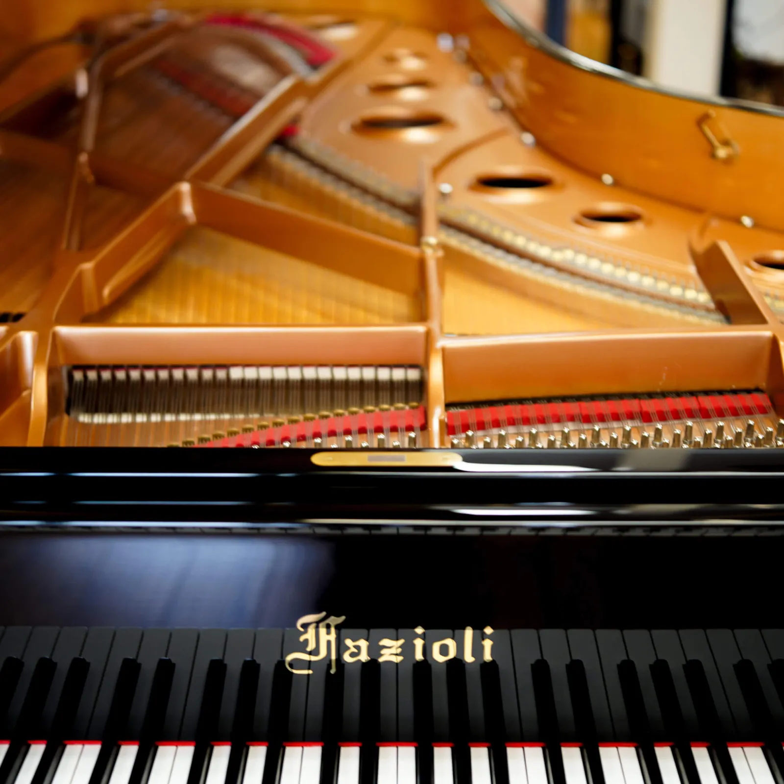 fazioli strauss f278 concert grand piano ebony polish