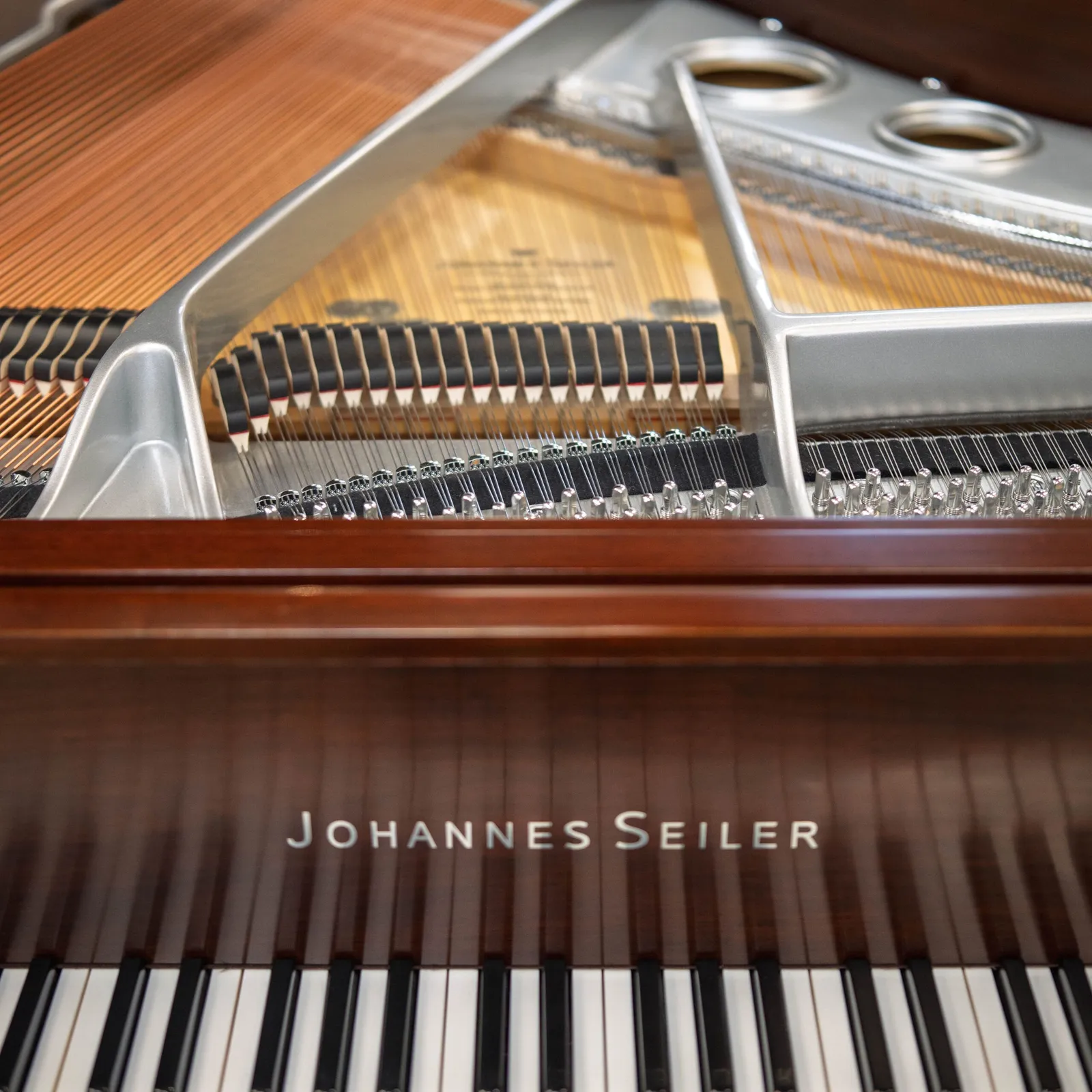 johannes seiler gs 150 nickel baby grand piano walnut satin finish