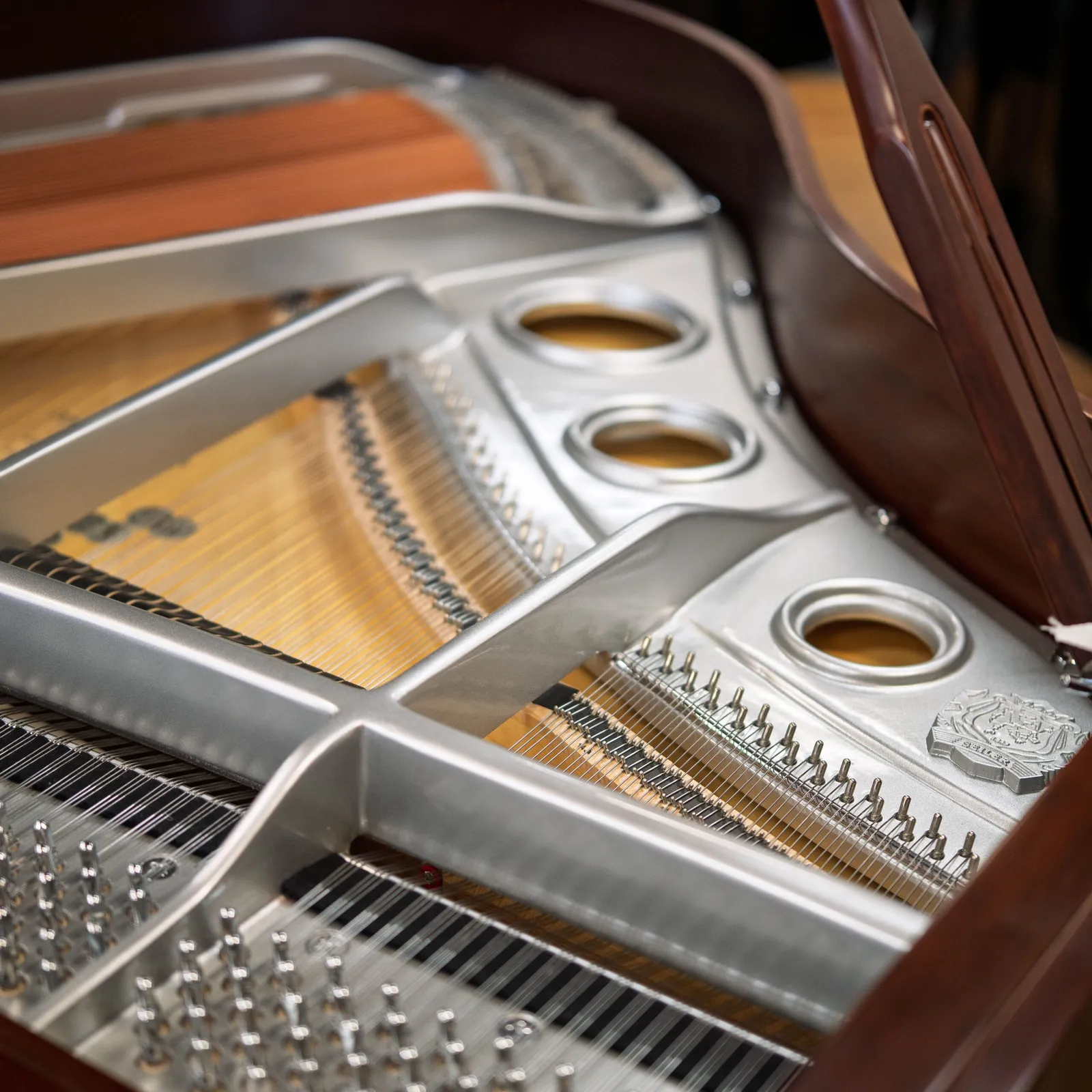 johannes seiler gs 150 nickel baby grand piano walnut satin finish