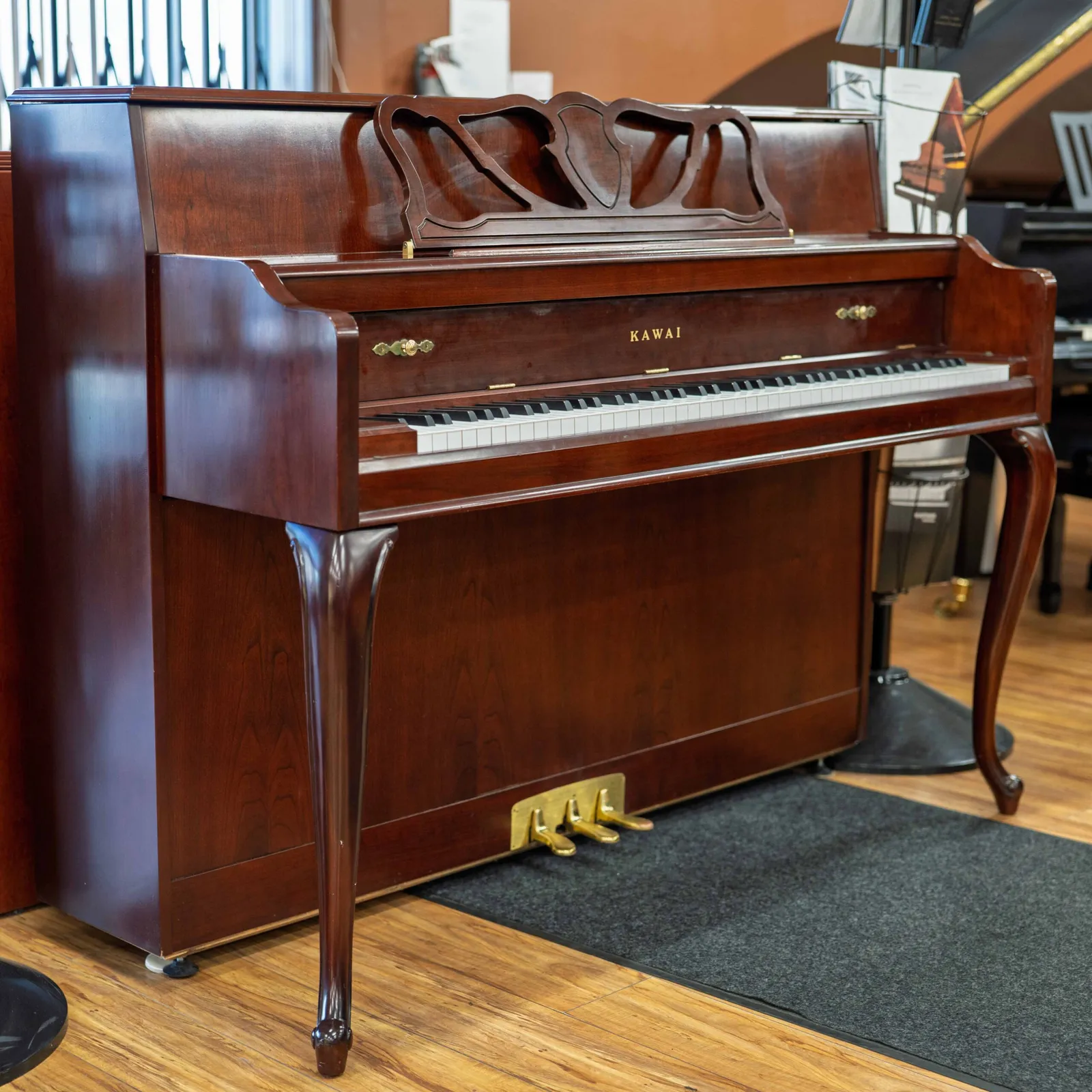 kawai 606frc upright piano mahogany satin