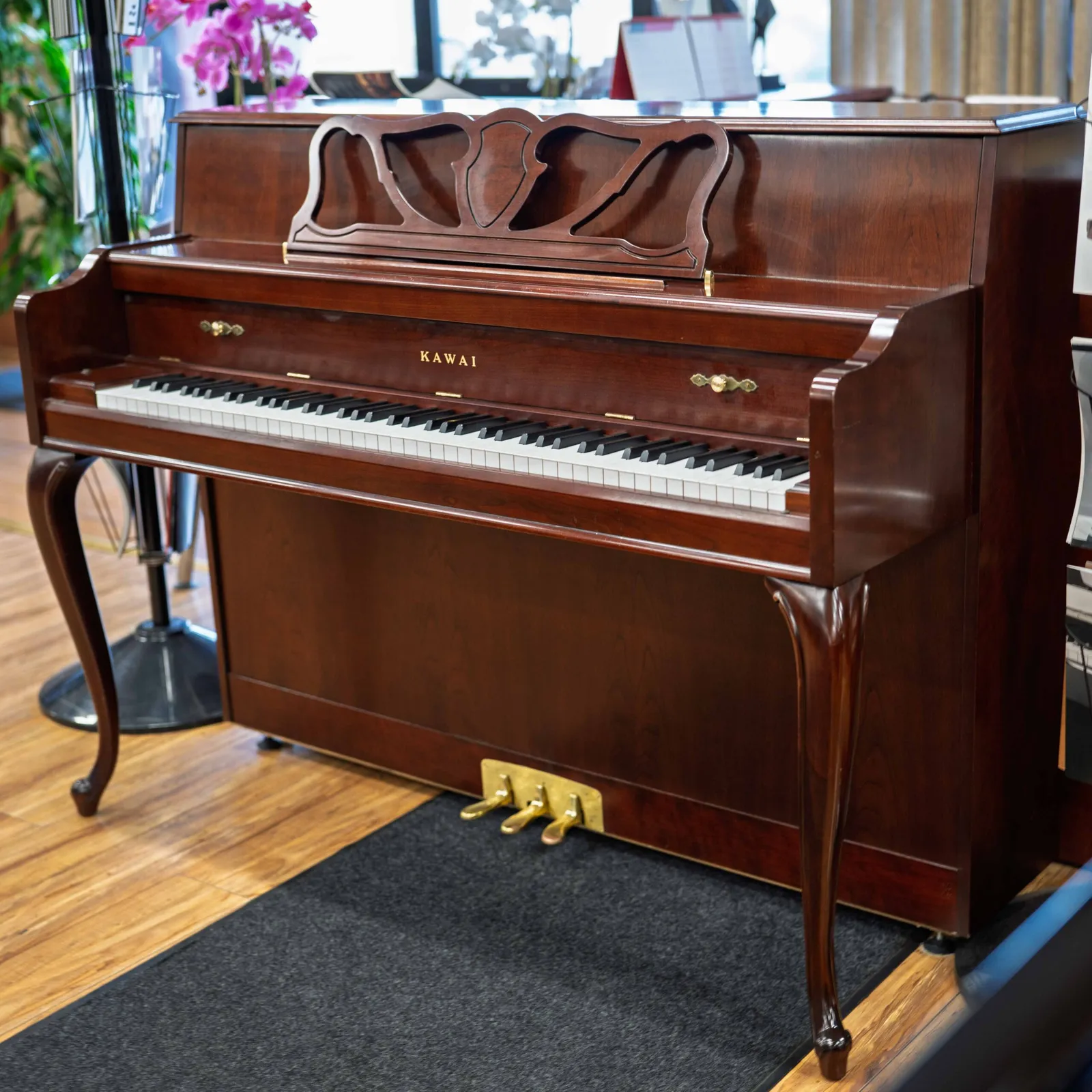 kawai 606frc upright piano mahogany satin