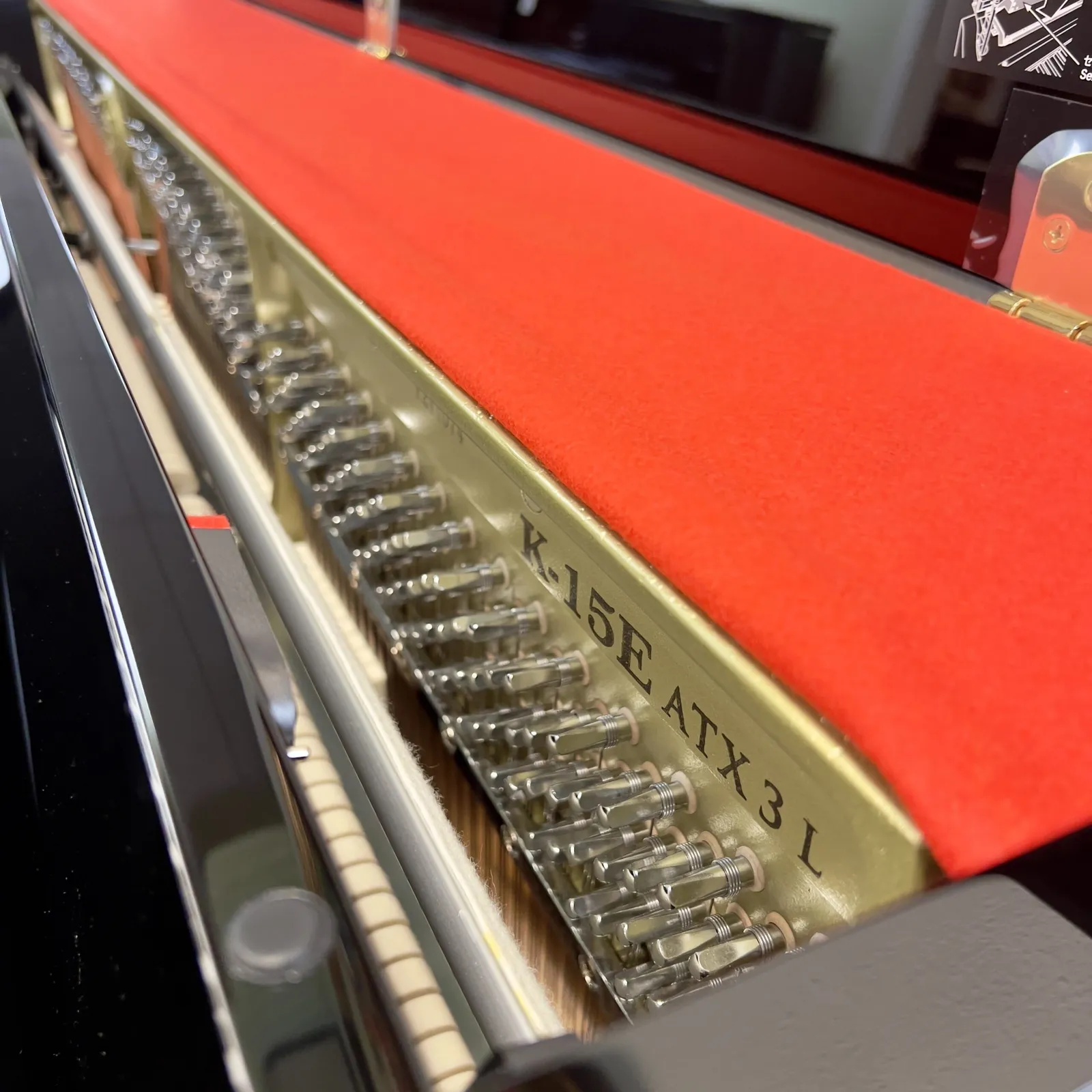 kawai k 15 atx3l upright piano ebony polish