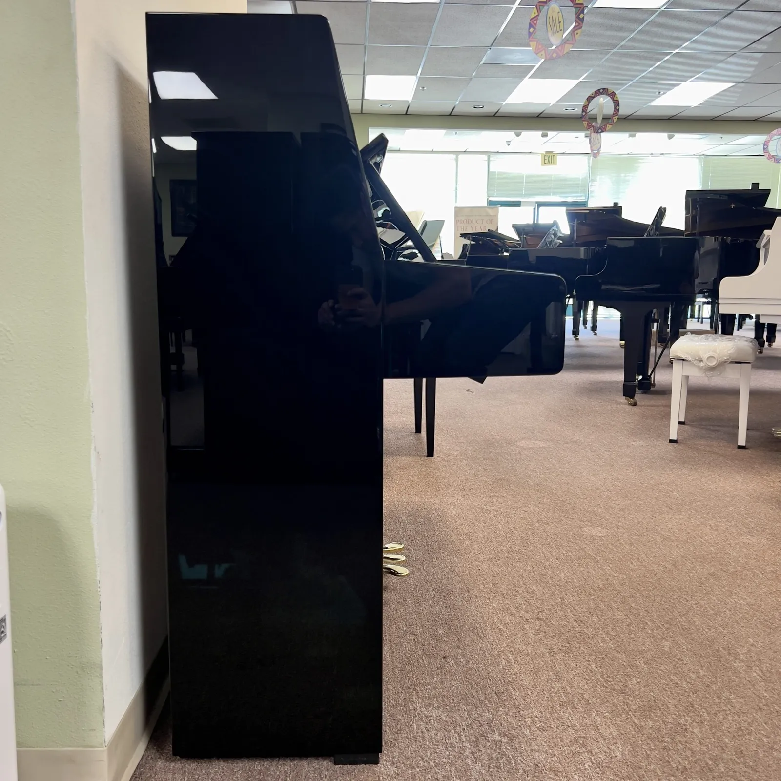 kawai k 15 atx3l upright piano ebony polish