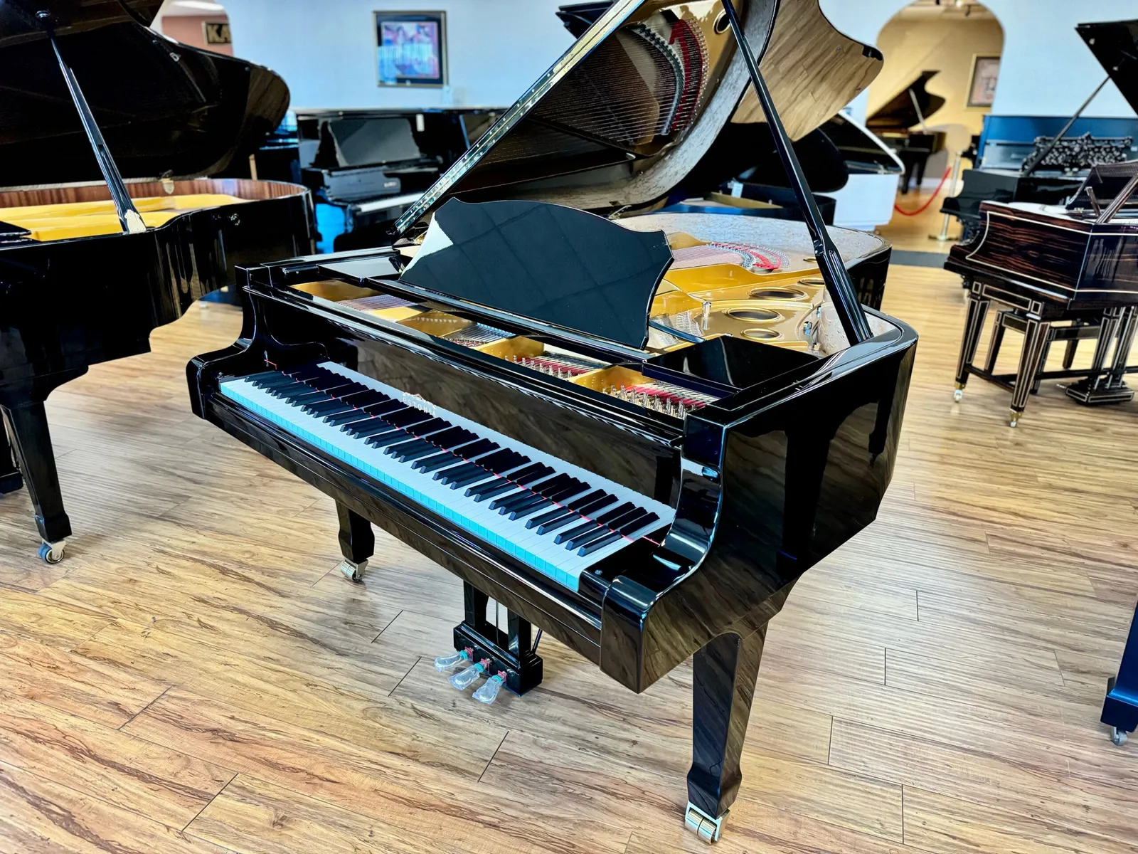 new estonia model l210 grand piano ebony polish