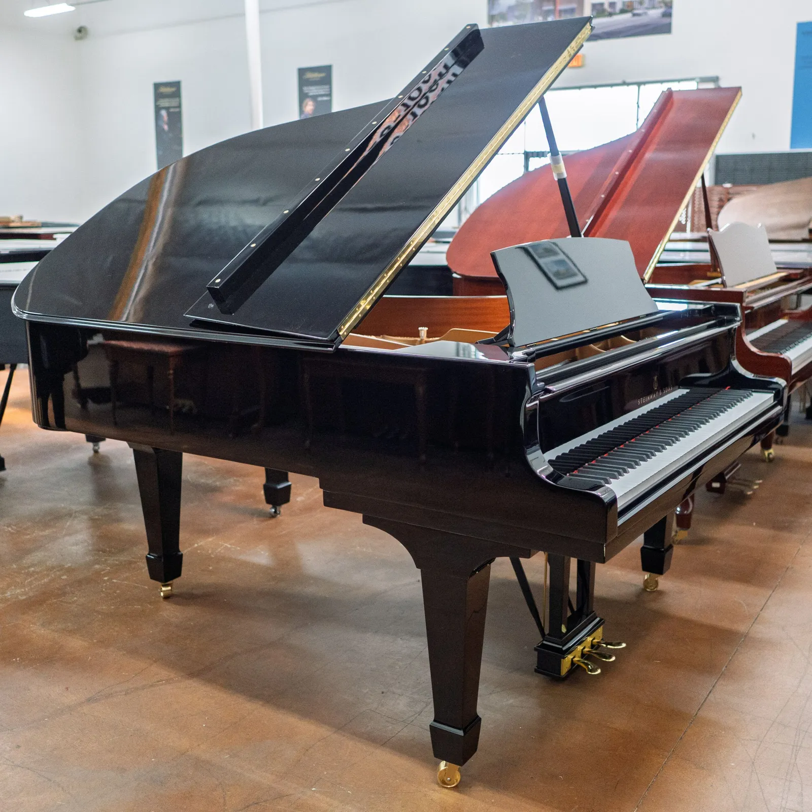 steinway sons model a salon grand piano ebony polish