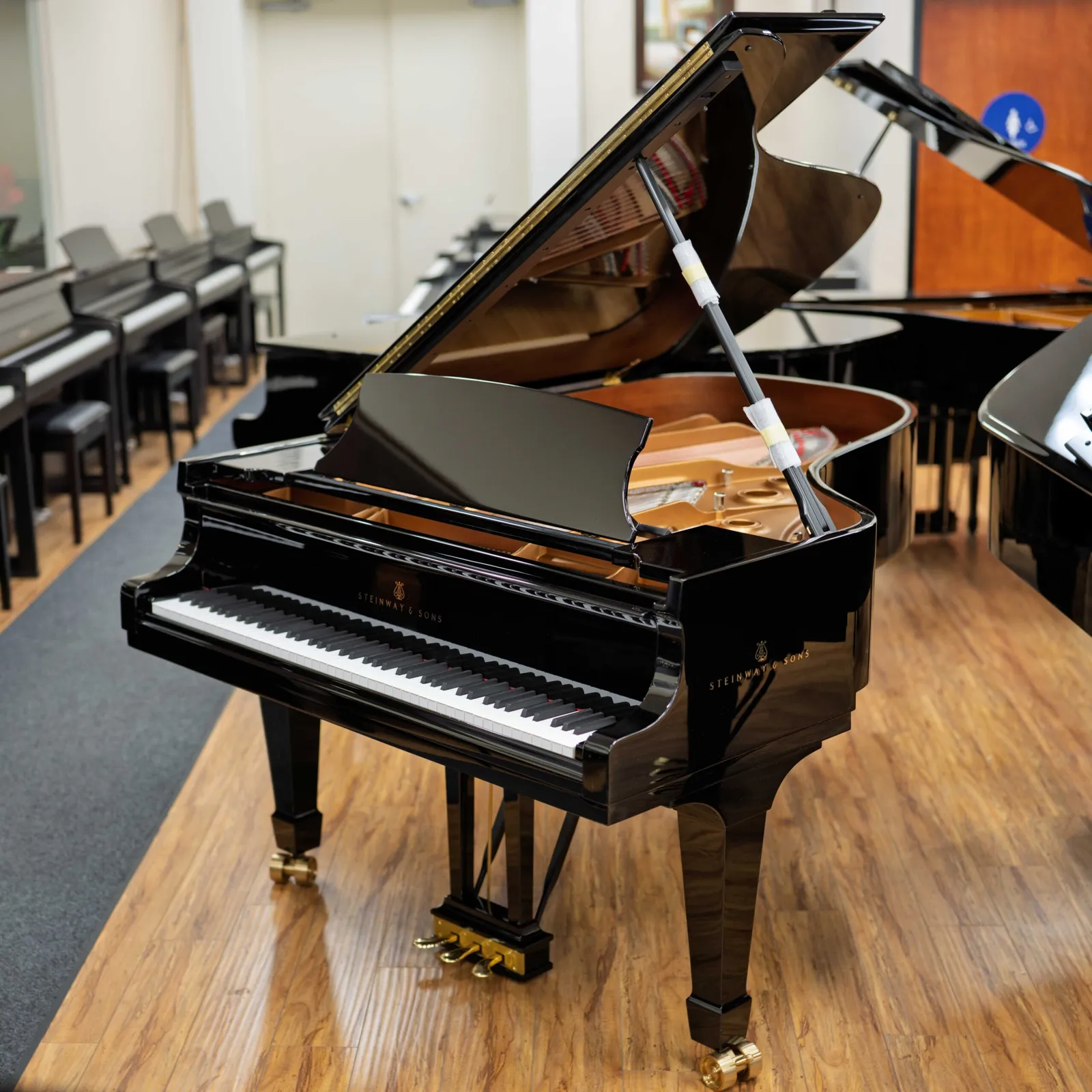steinway sons model a3 grand piano ebony polish