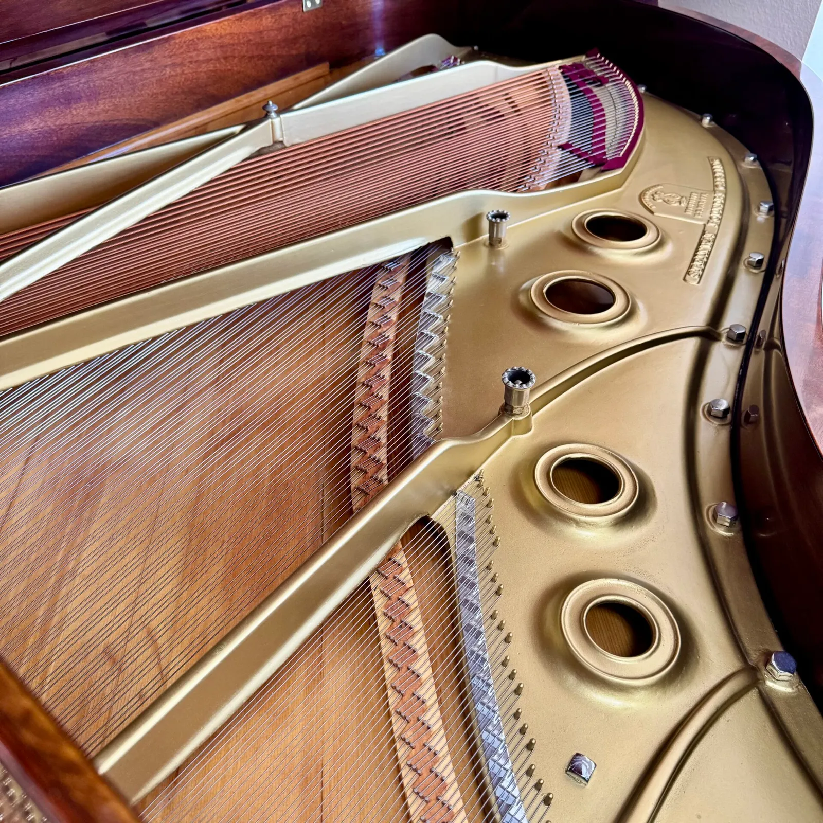steinway sons model a3 grand piano mahogany finish